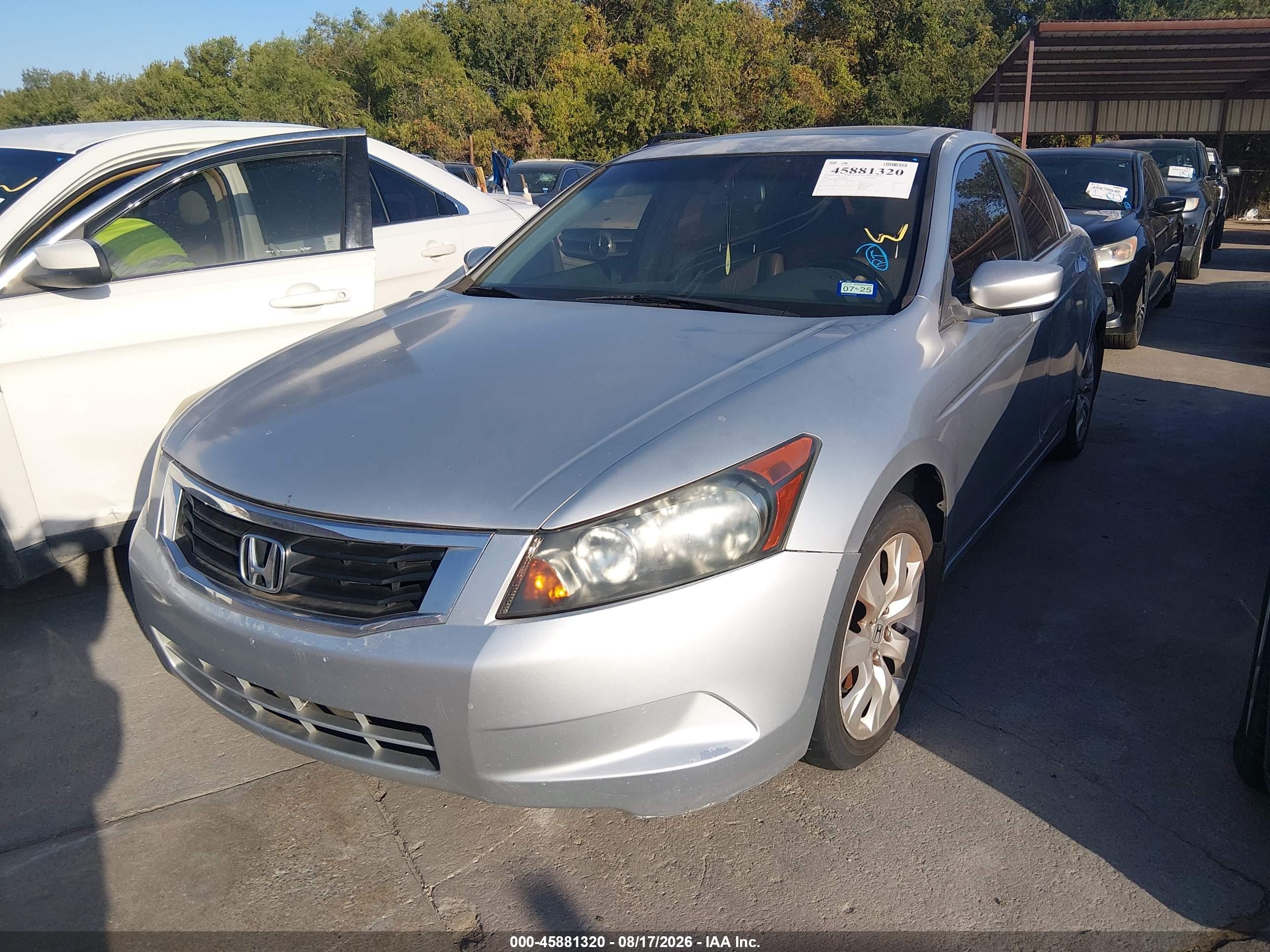 2008 Honda Accord 2.4 Ex-l Silver vin: JHMCP26838C009902
