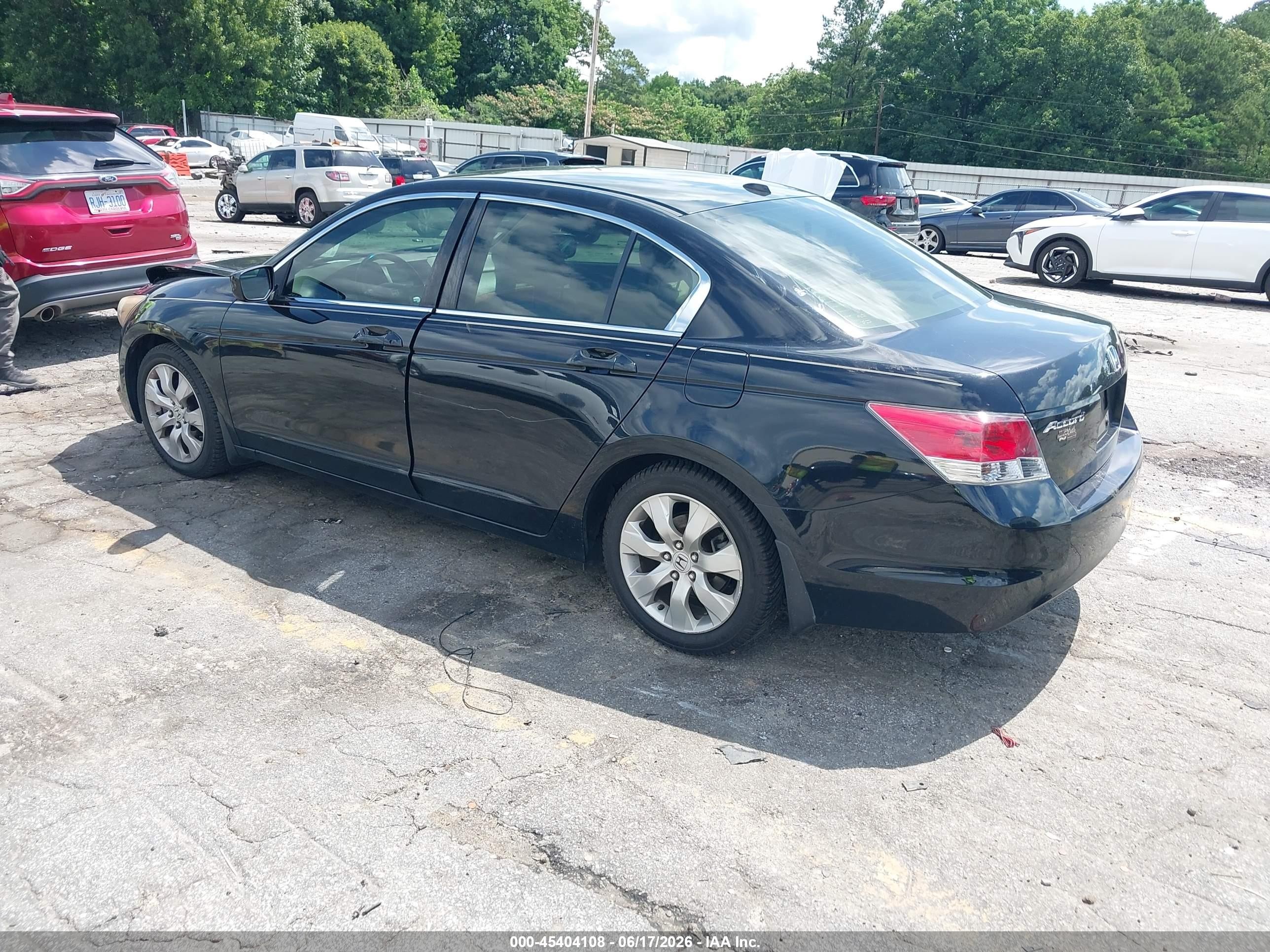 2008 Honda Accord 2.4 Ex-l Black vin: JHMCP26838C026148