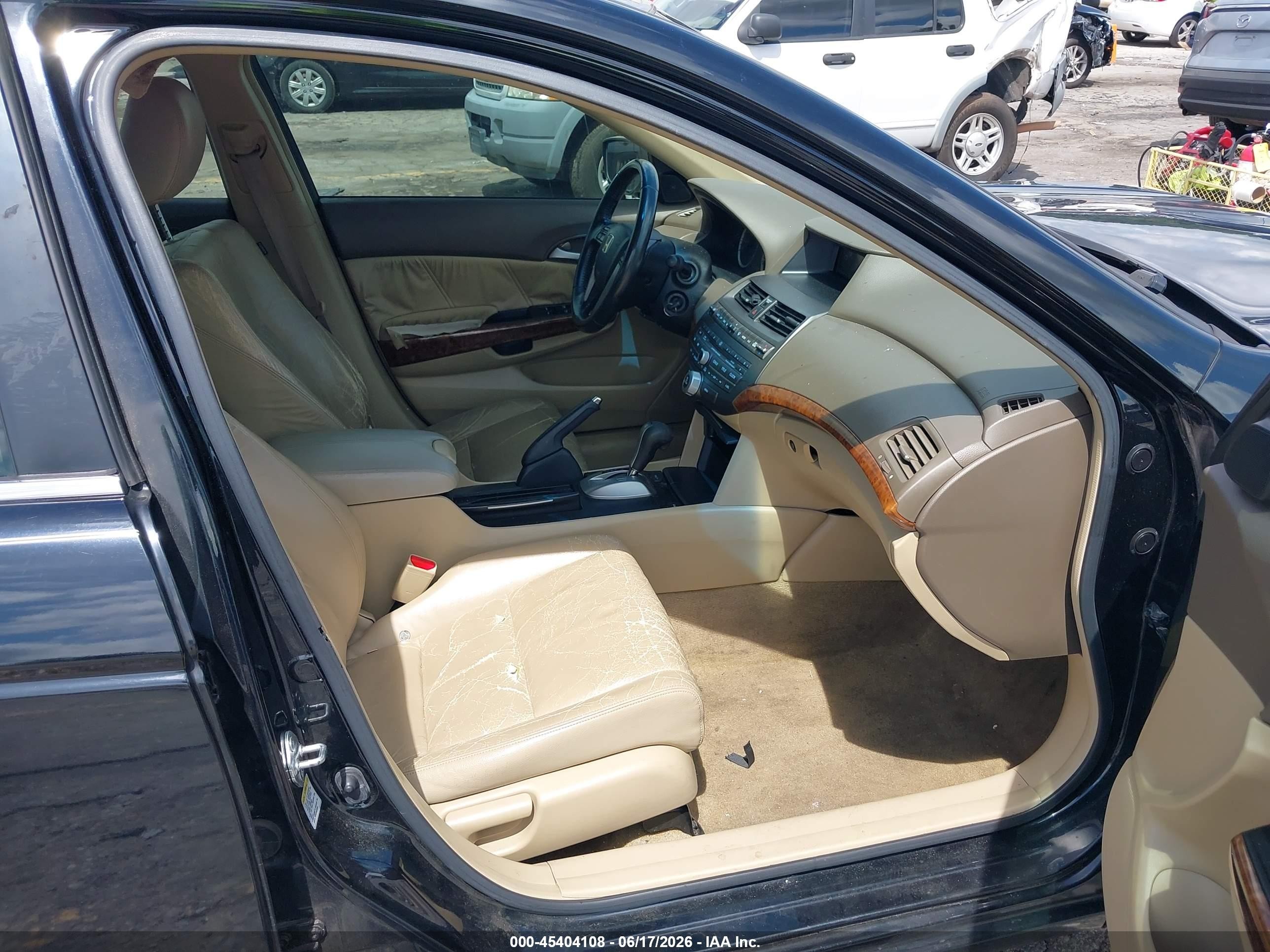 2008 Honda Accord 2.4 Ex-l Black vin: JHMCP26838C026148