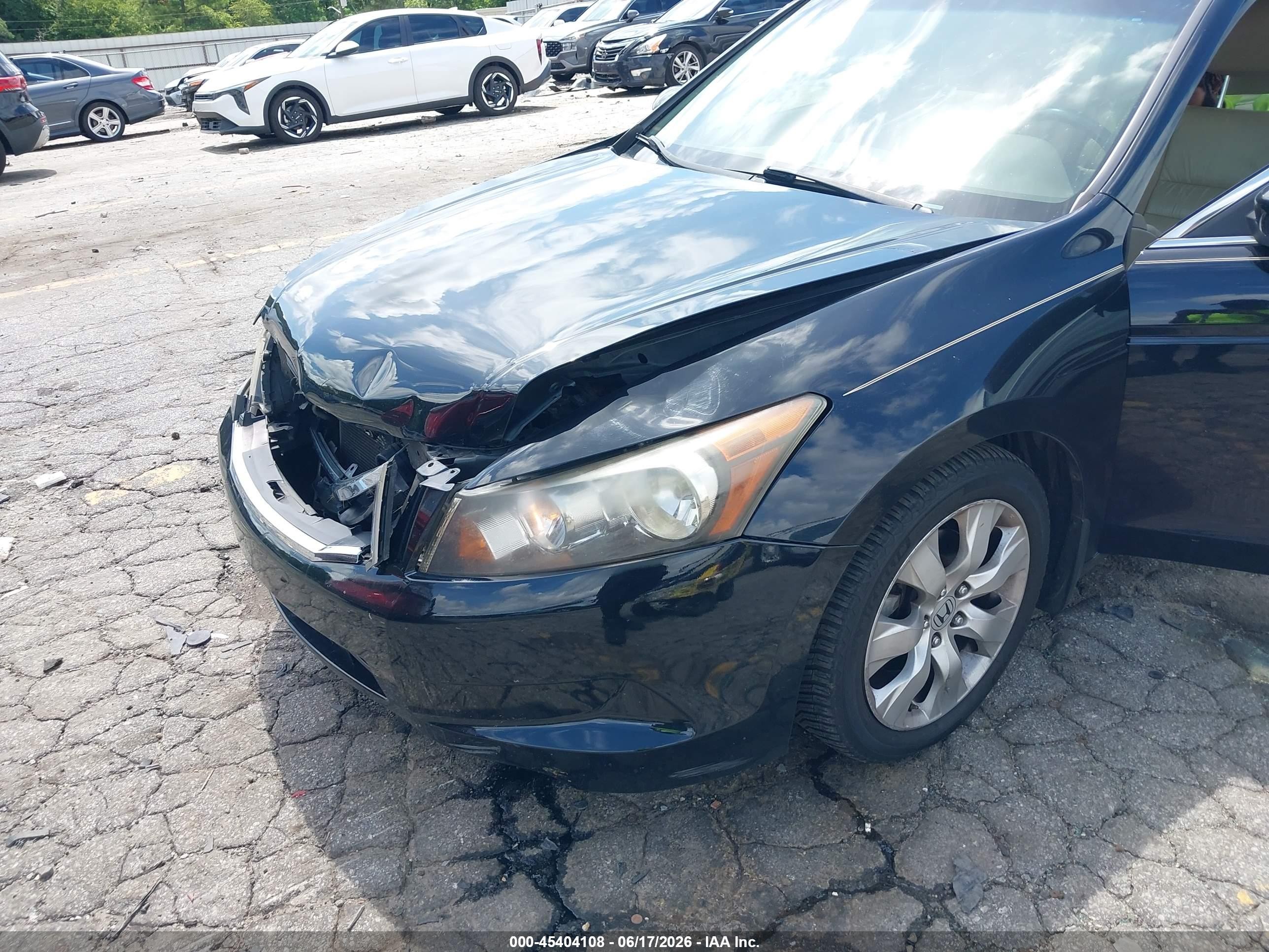 2008 Honda Accord 2.4 Ex-l Black vin: JHMCP26838C026148
