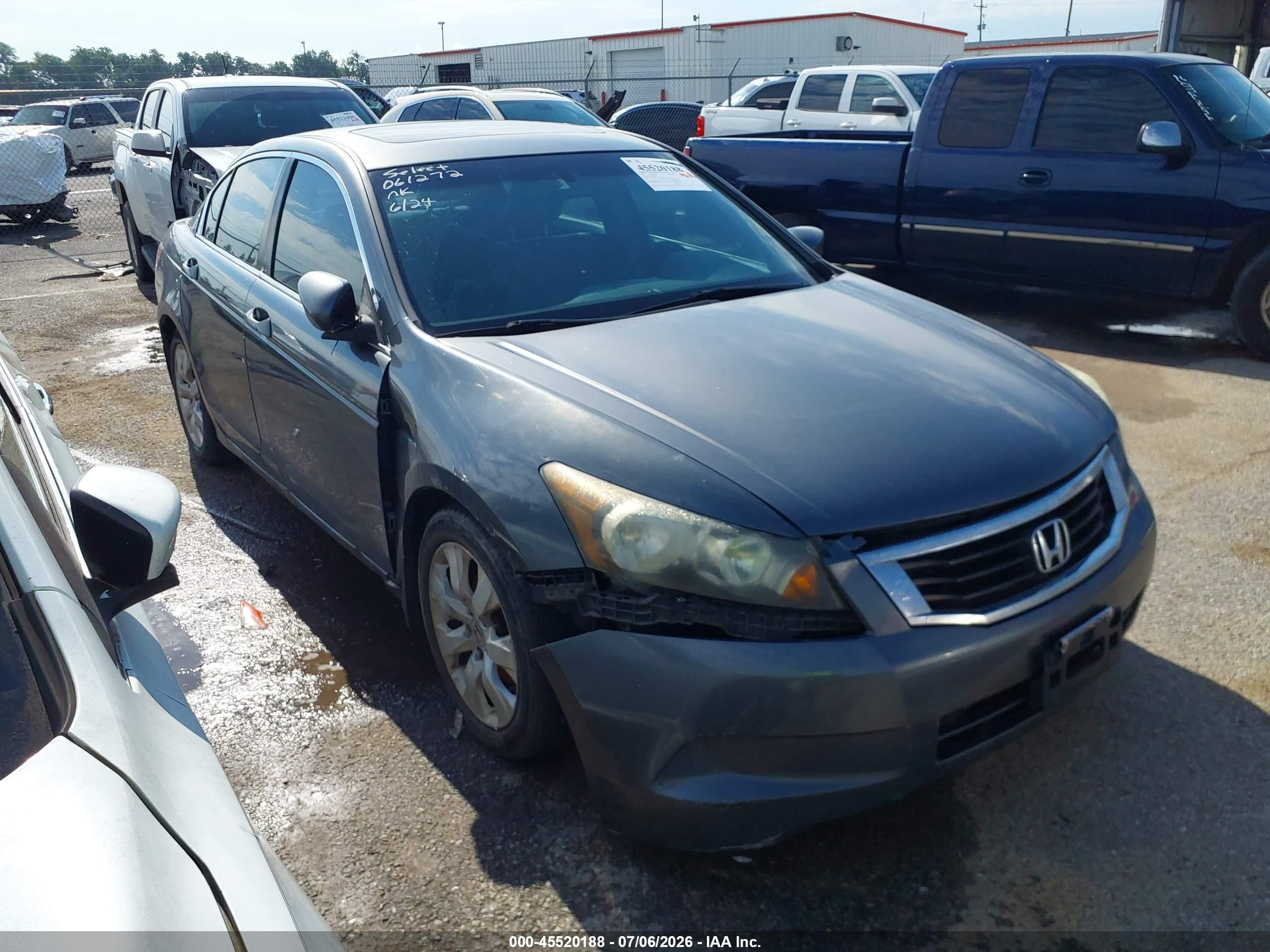 2008 Honda Accord 2.4 Ex-l Gray vin: JHMCP26838C061272