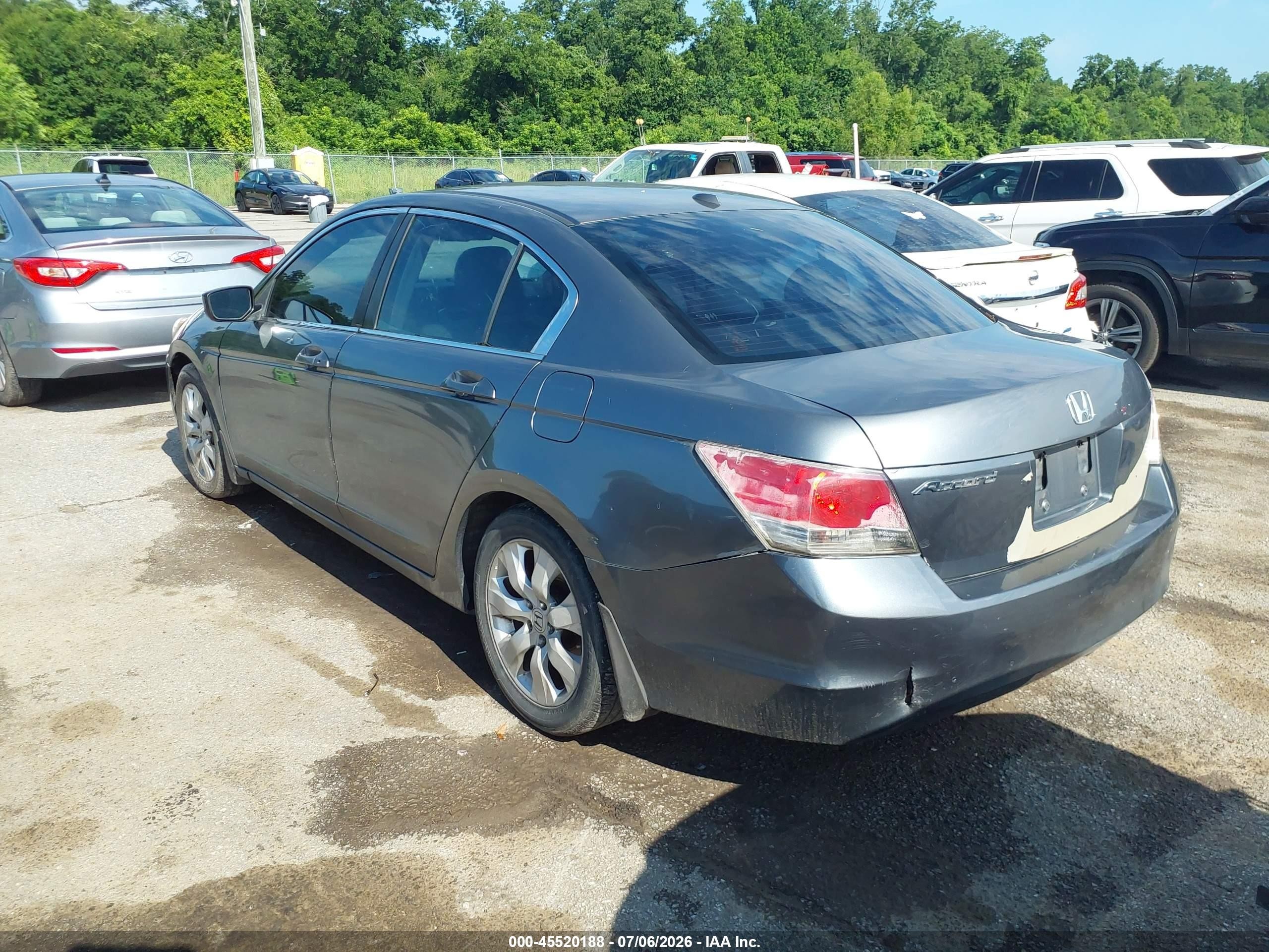 2008 Honda Accord 2.4 Ex-l Gray vin: JHMCP26838C061272