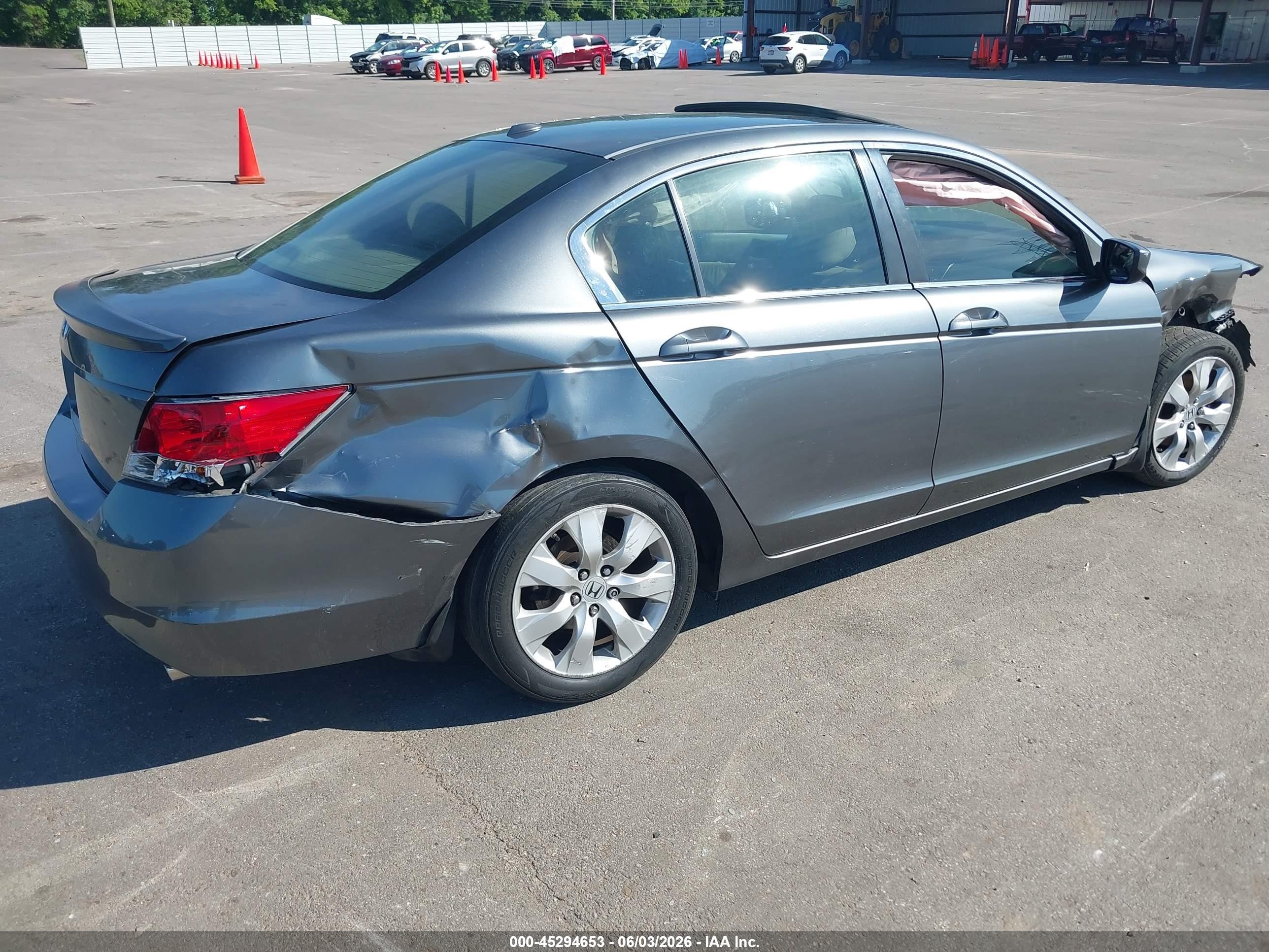 2008 Honda Accord 2.4 Ex-l Gray vin: JHMCP26848C020259