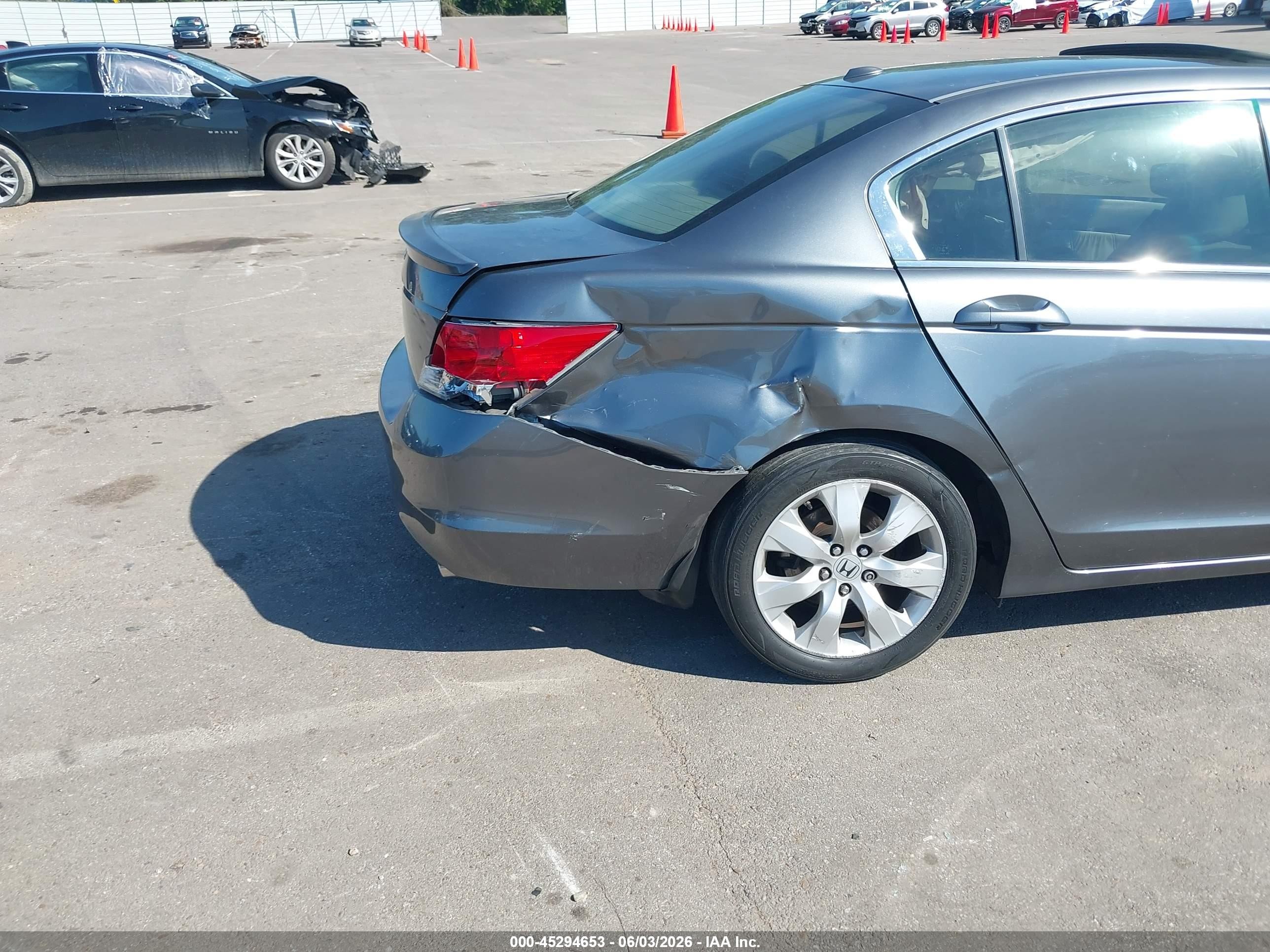 2008 Honda Accord 2.4 Ex-l Gray vin: JHMCP26848C020259