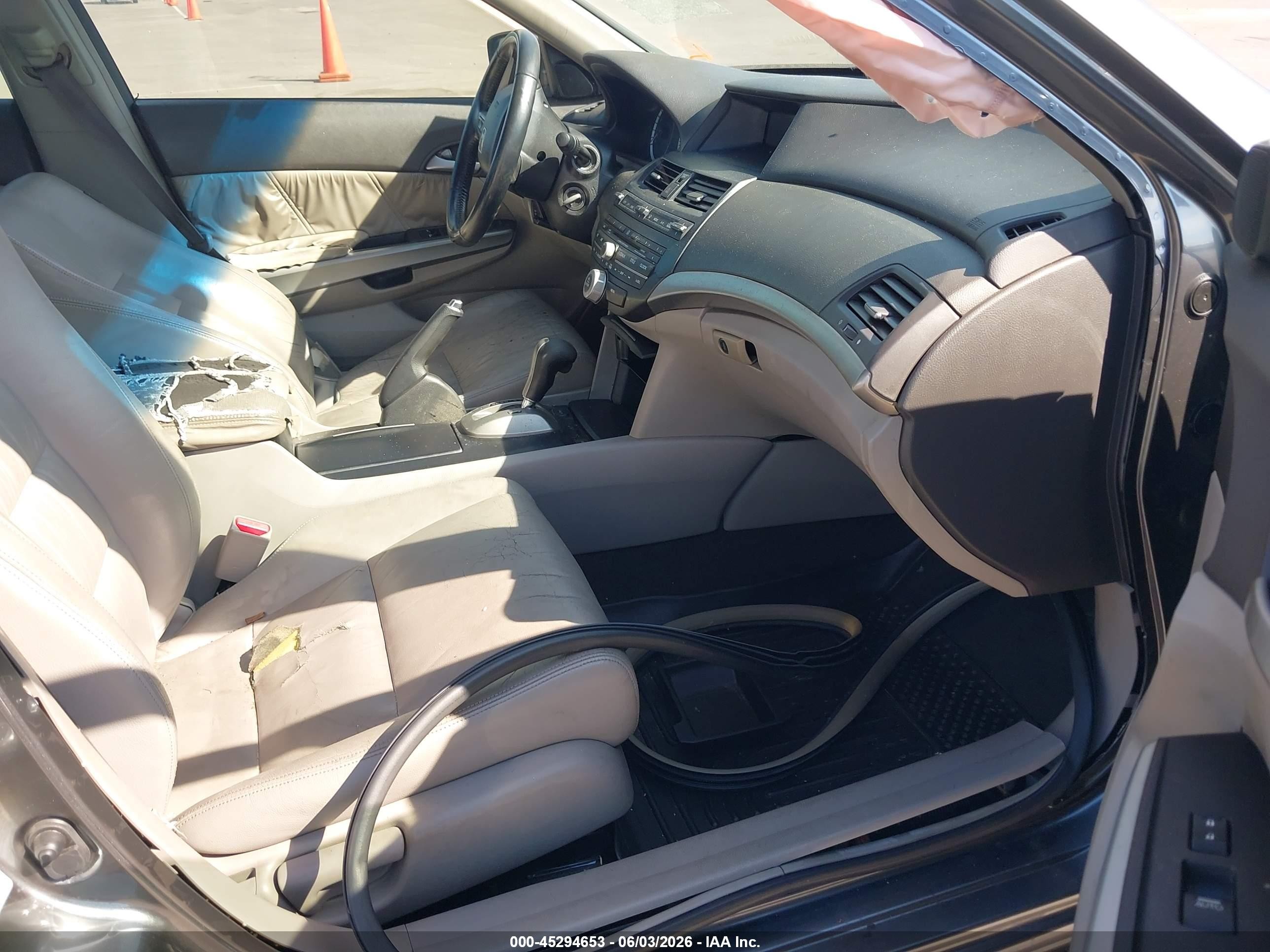 2008 Honda Accord 2.4 Ex-l Gray vin: JHMCP26848C020259