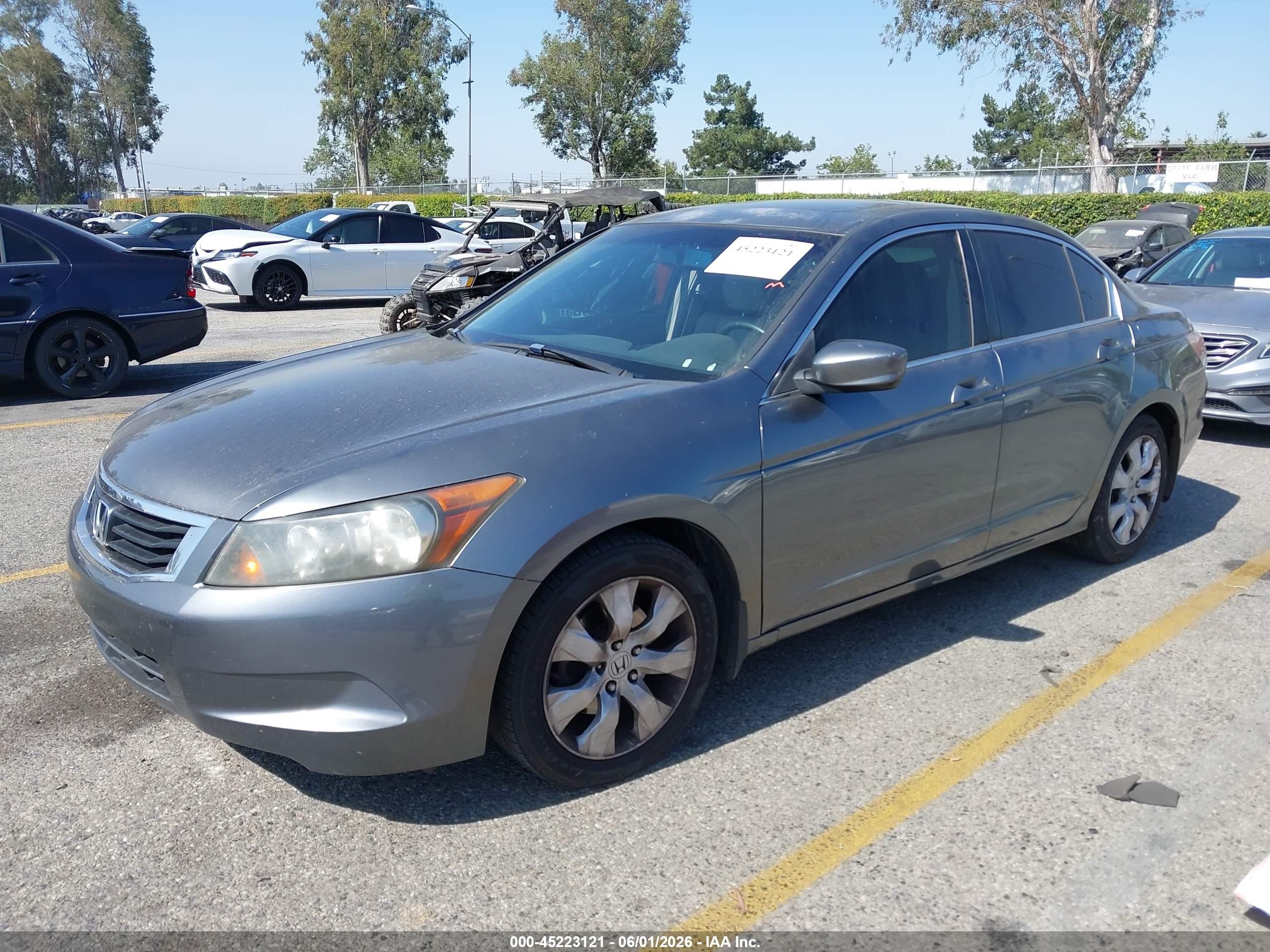 2008 Honda Accord 2.4 Ex-l Gray vin: JHMCP26848C040804