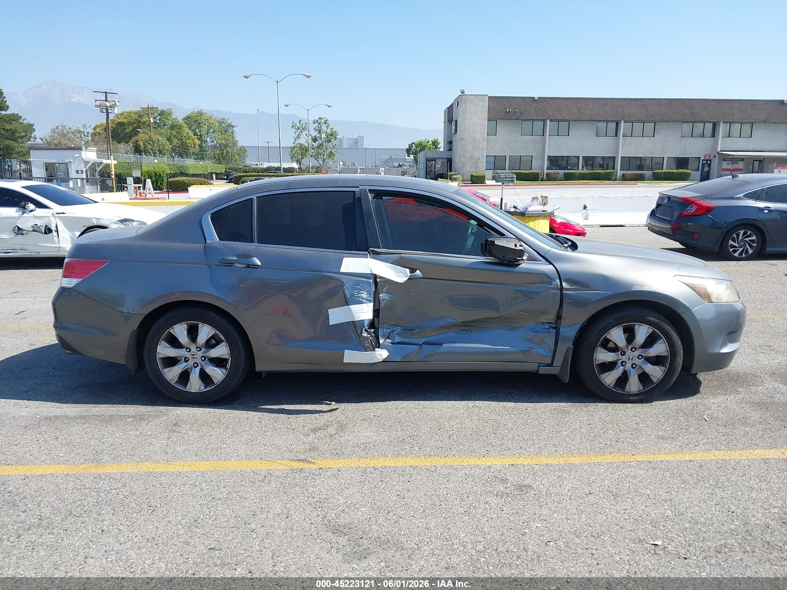 2008 Honda Accord 2.4 Ex-l Gray vin: JHMCP26848C040804