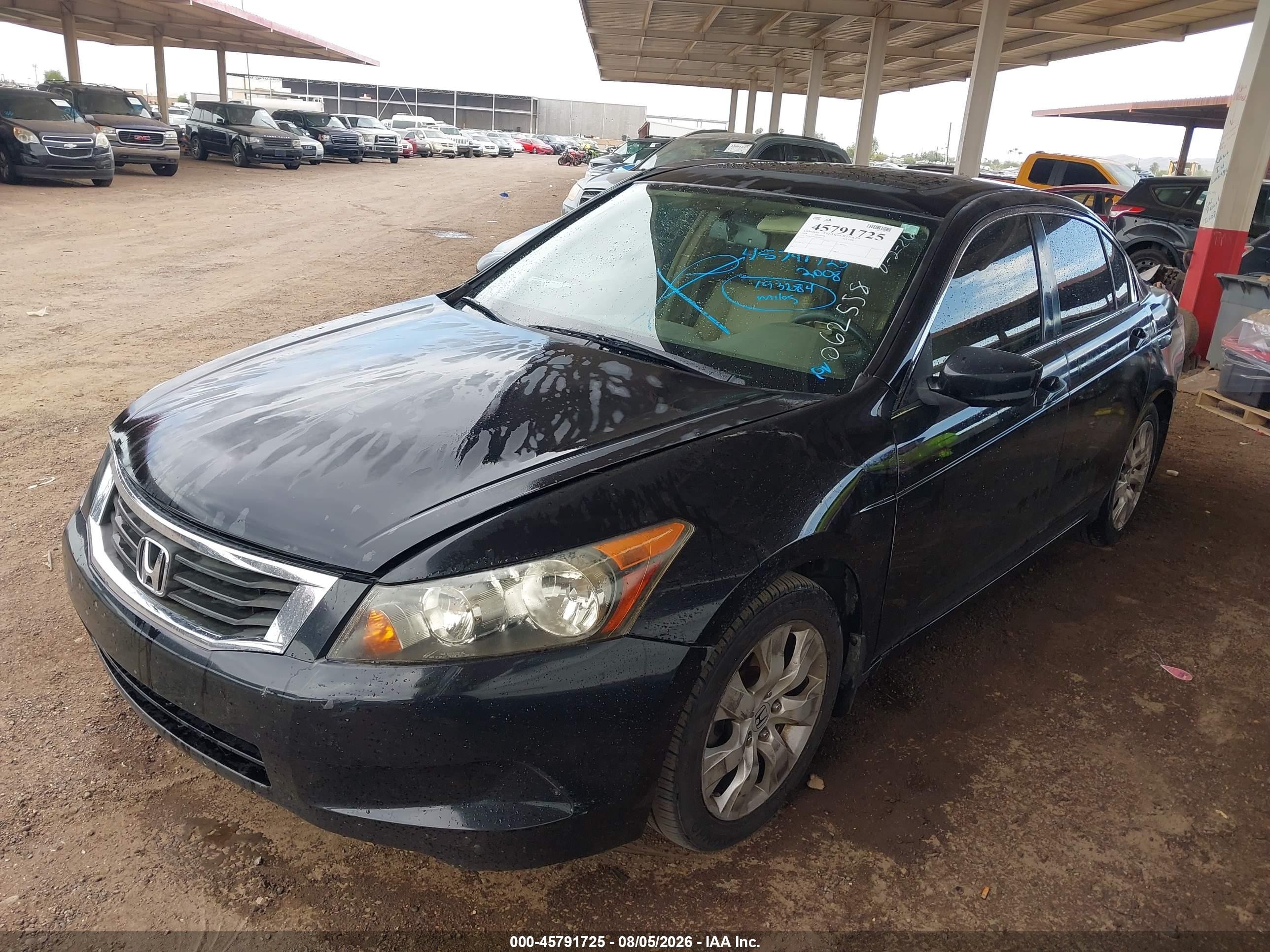 2008 Honda Accord 2.4 Ex-l Black vin: JHMCP26848C062558
