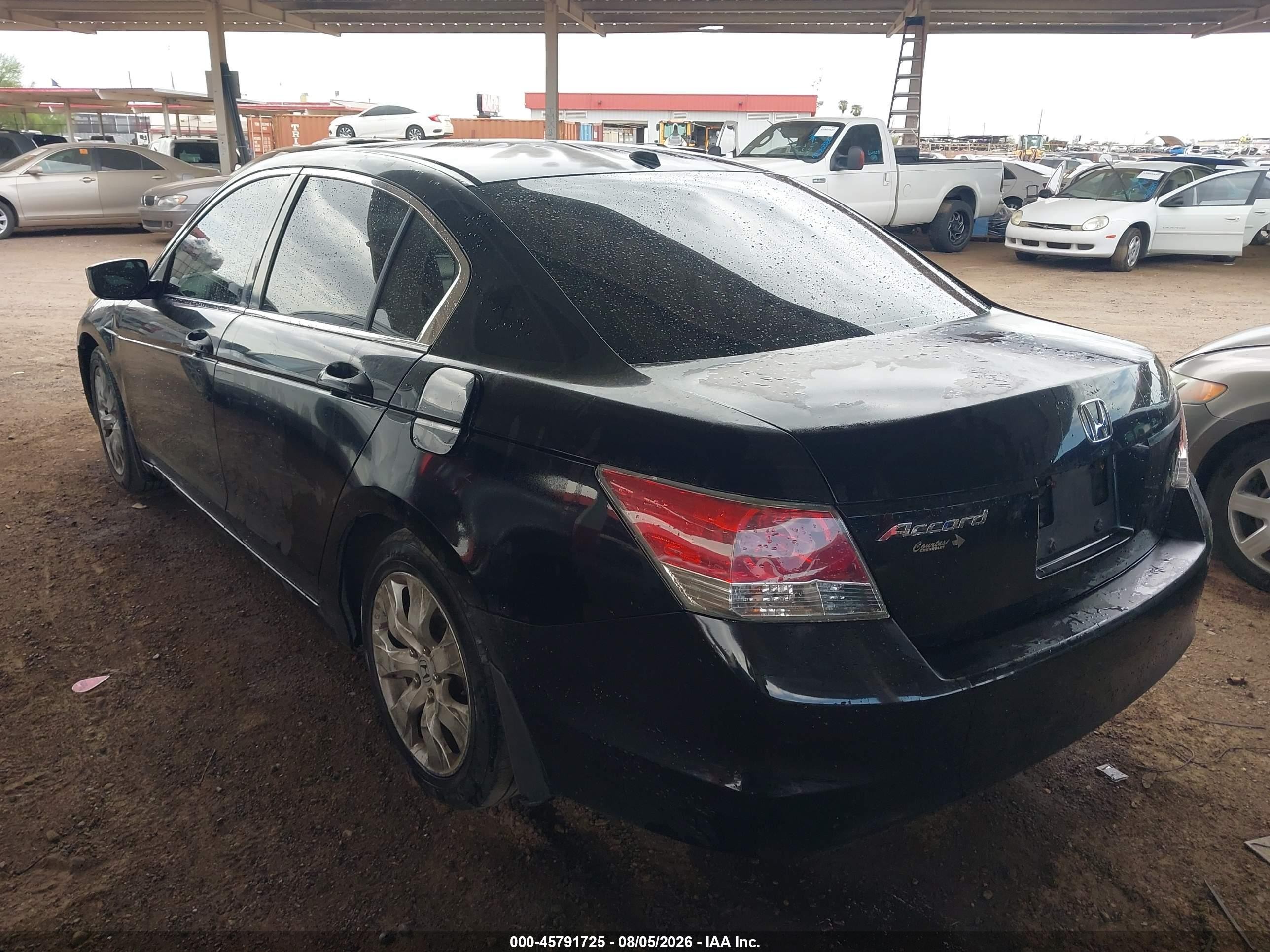 2008 Honda Accord 2.4 Ex-l Black vin: JHMCP26848C062558