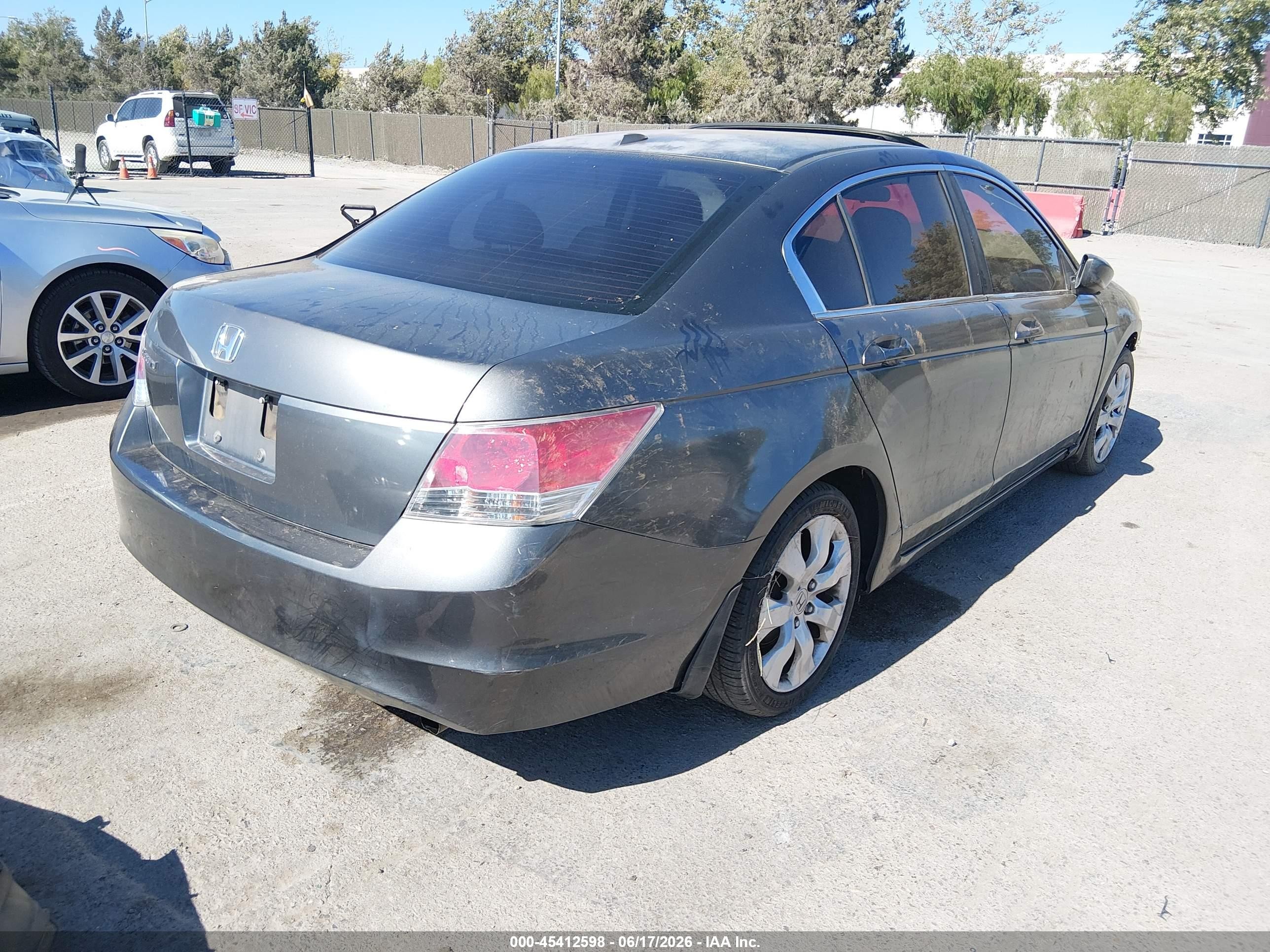 2009 Honda Accord 2.4 Ex-l Gray vin: JHMCP26849C001440