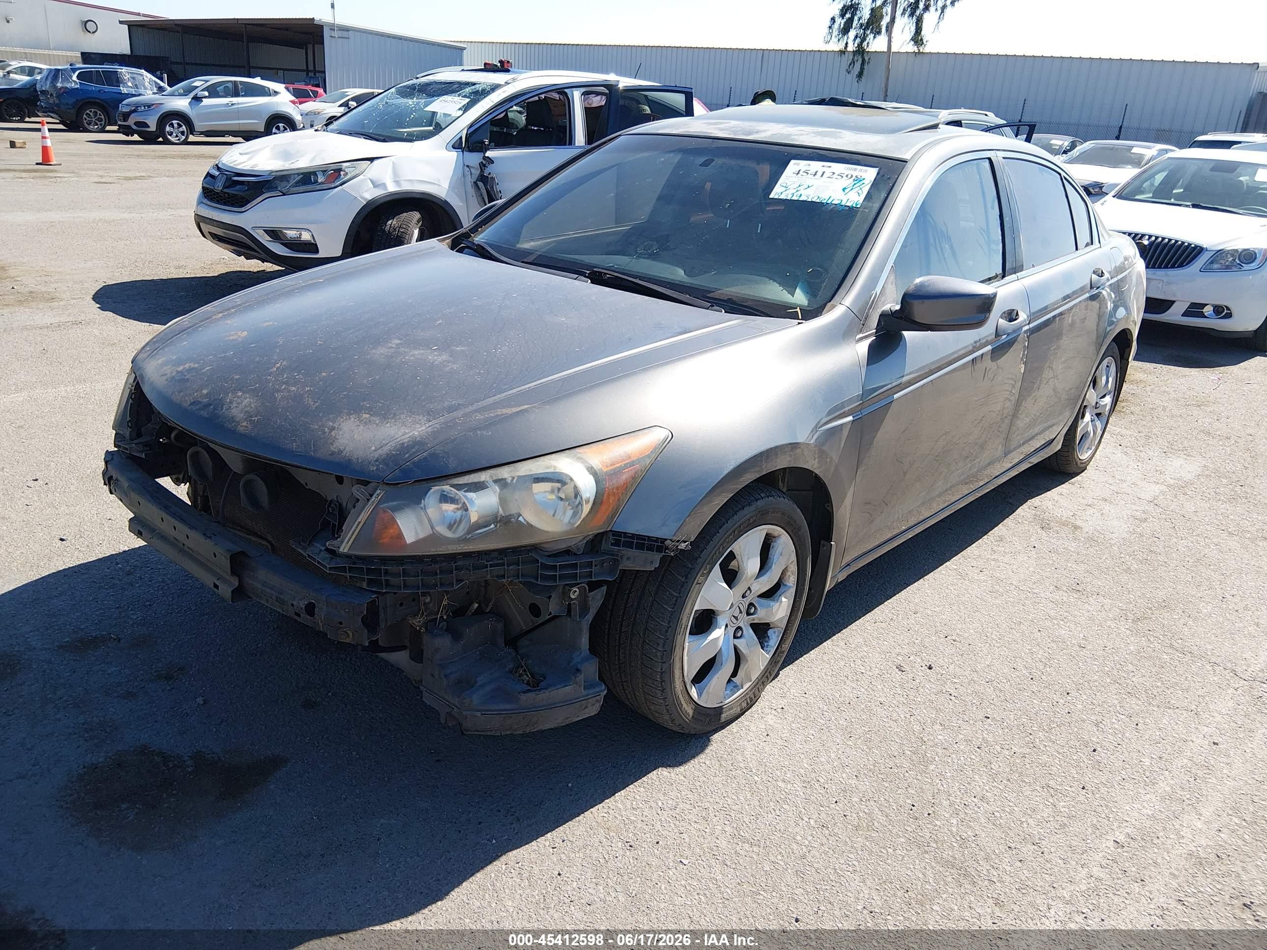 2009 Honda Accord 2.4 Ex-l Gray vin: JHMCP26849C001440