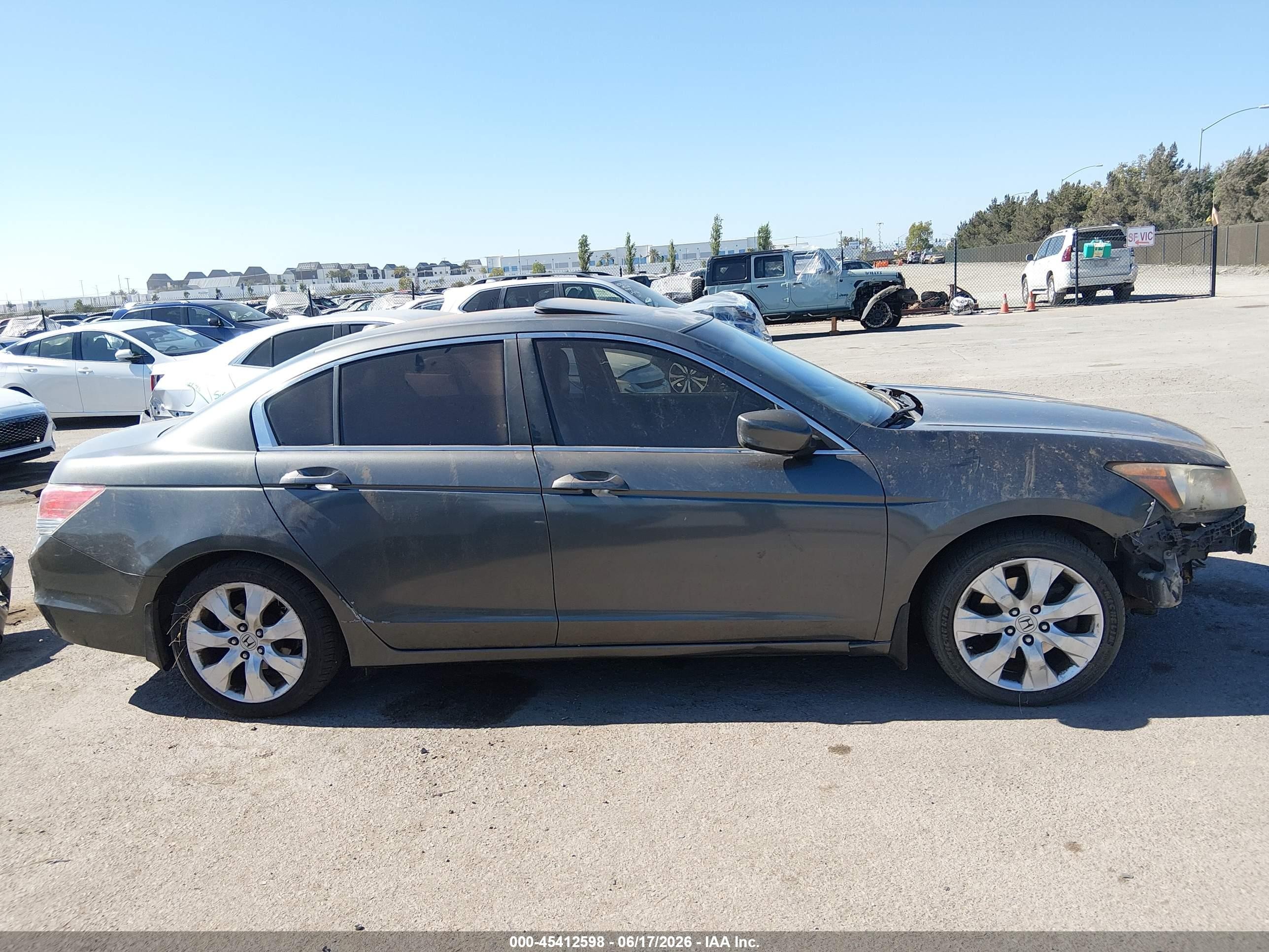 2009 Honda Accord 2.4 Ex-l Gray vin: JHMCP26849C001440