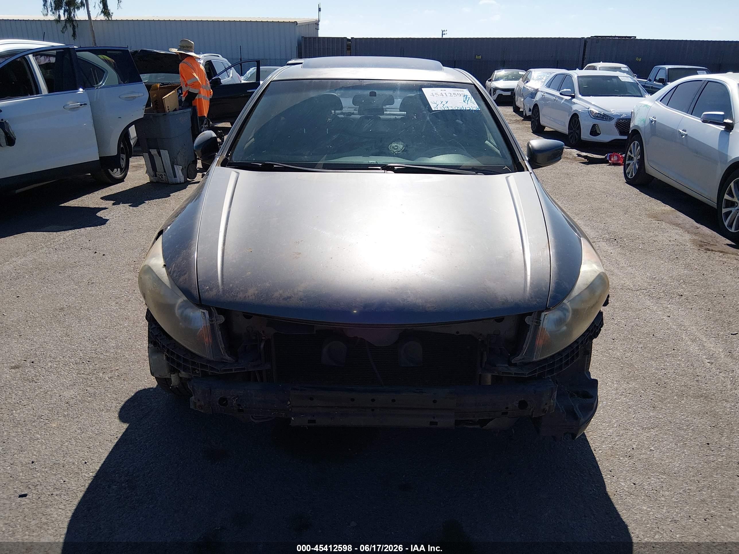 2009 Honda Accord 2.4 Ex-l Gray vin: JHMCP26849C001440