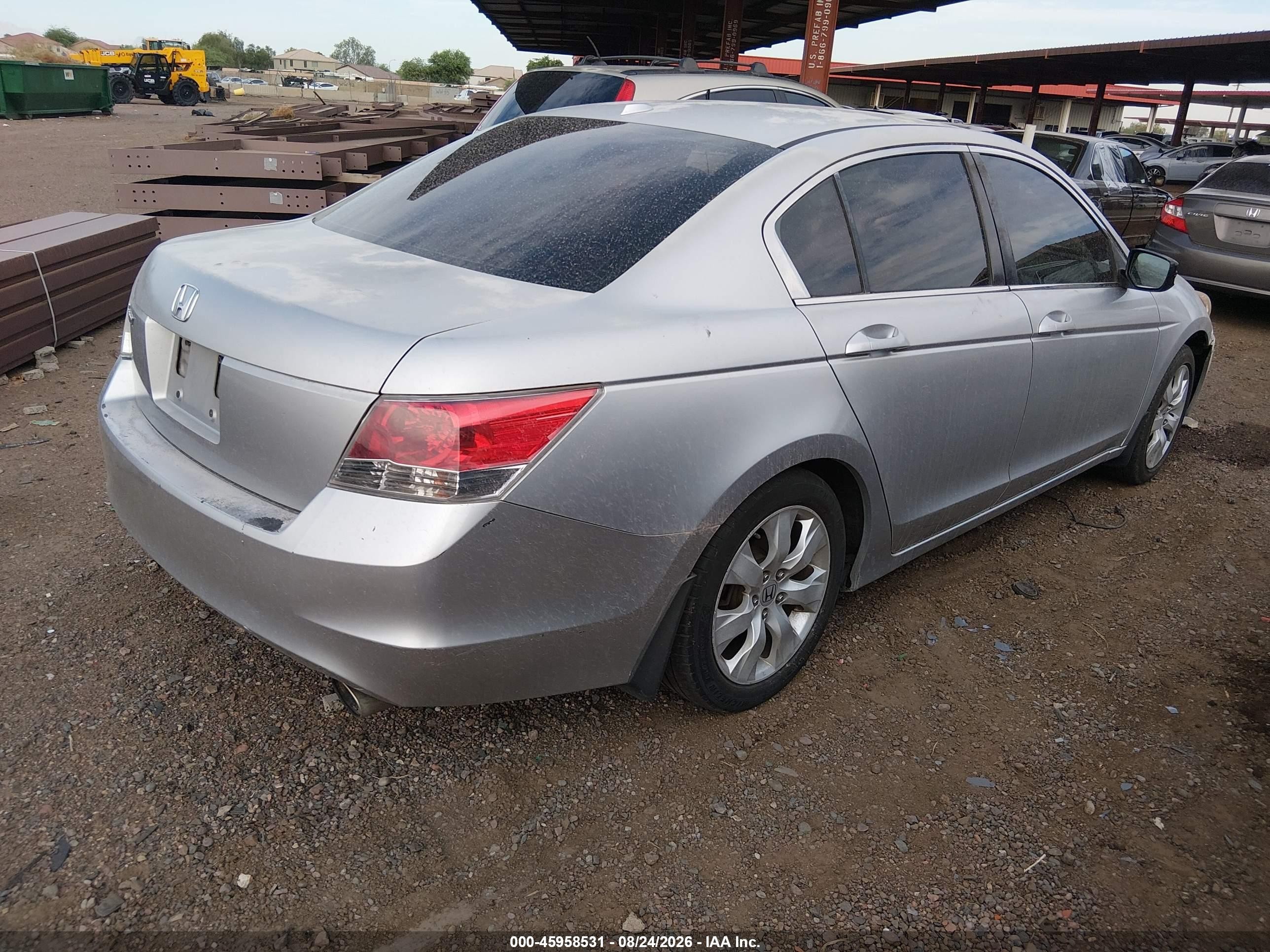2008 Honda Accord 2.4 Ex-l Gray vin: JHMCP26858C036924