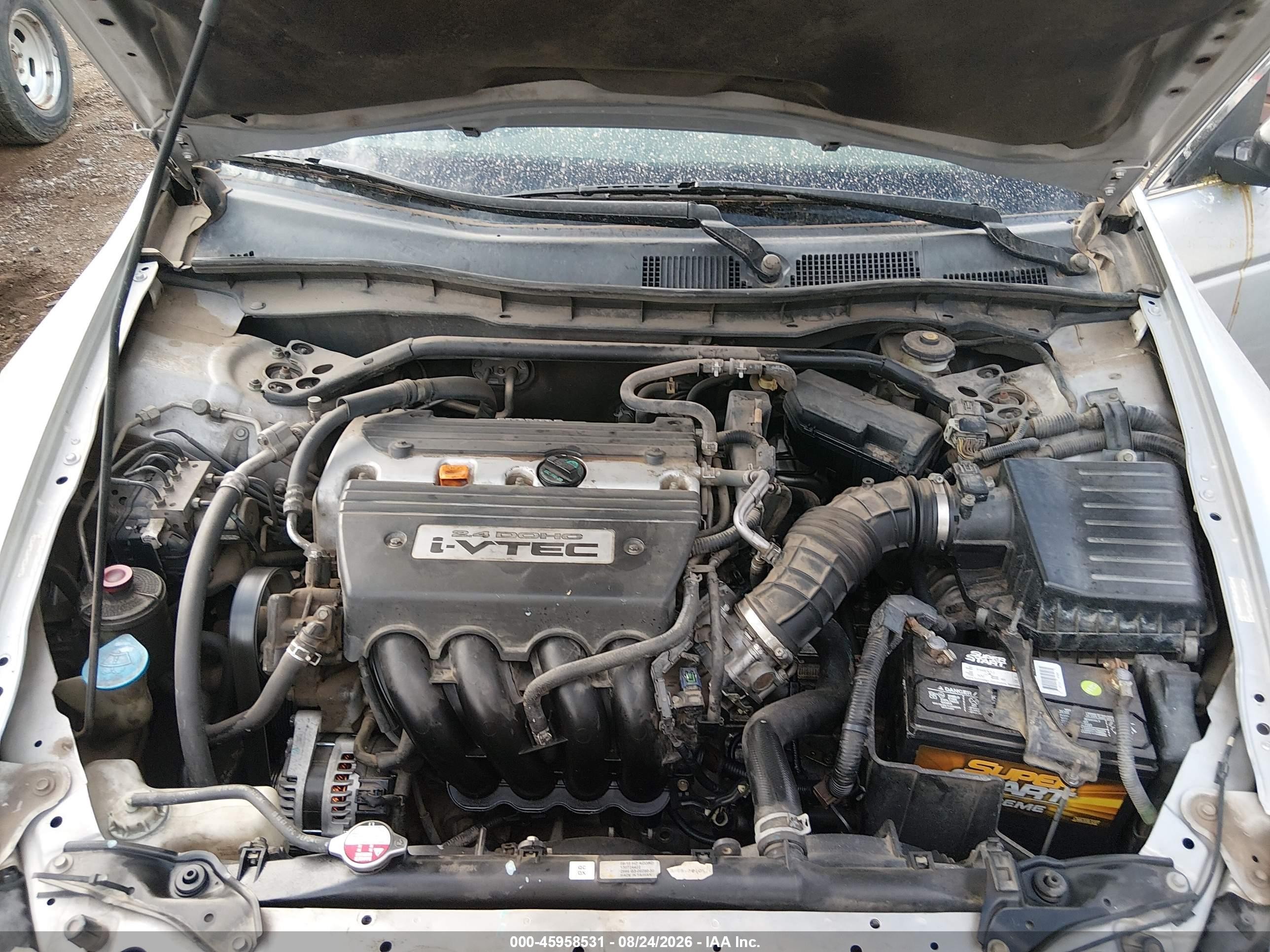 2008 Honda Accord 2.4 Ex-l Gray vin: JHMCP26858C036924