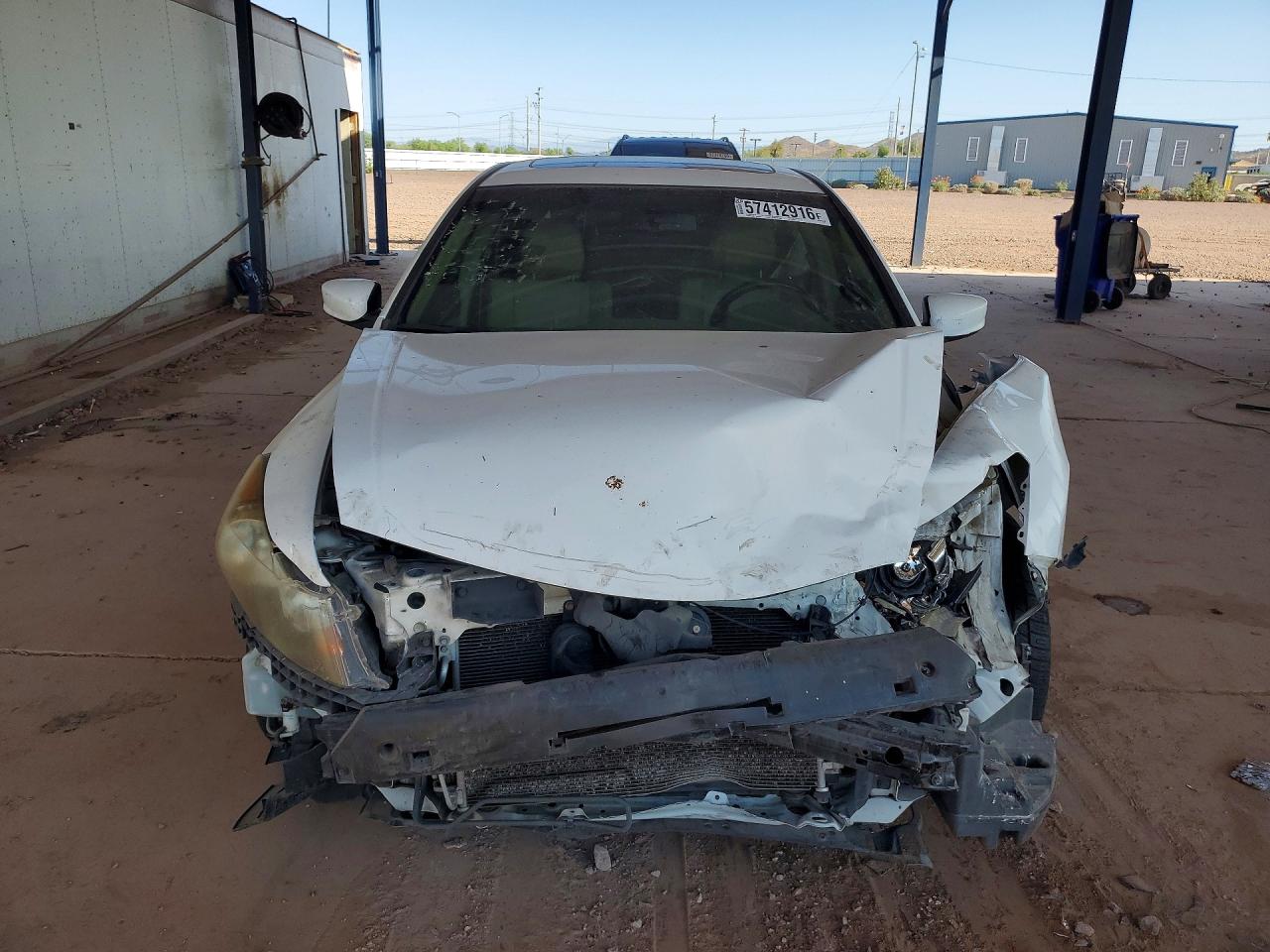 2008 Honda Accord Exl White vin: JHMCP26858C041895