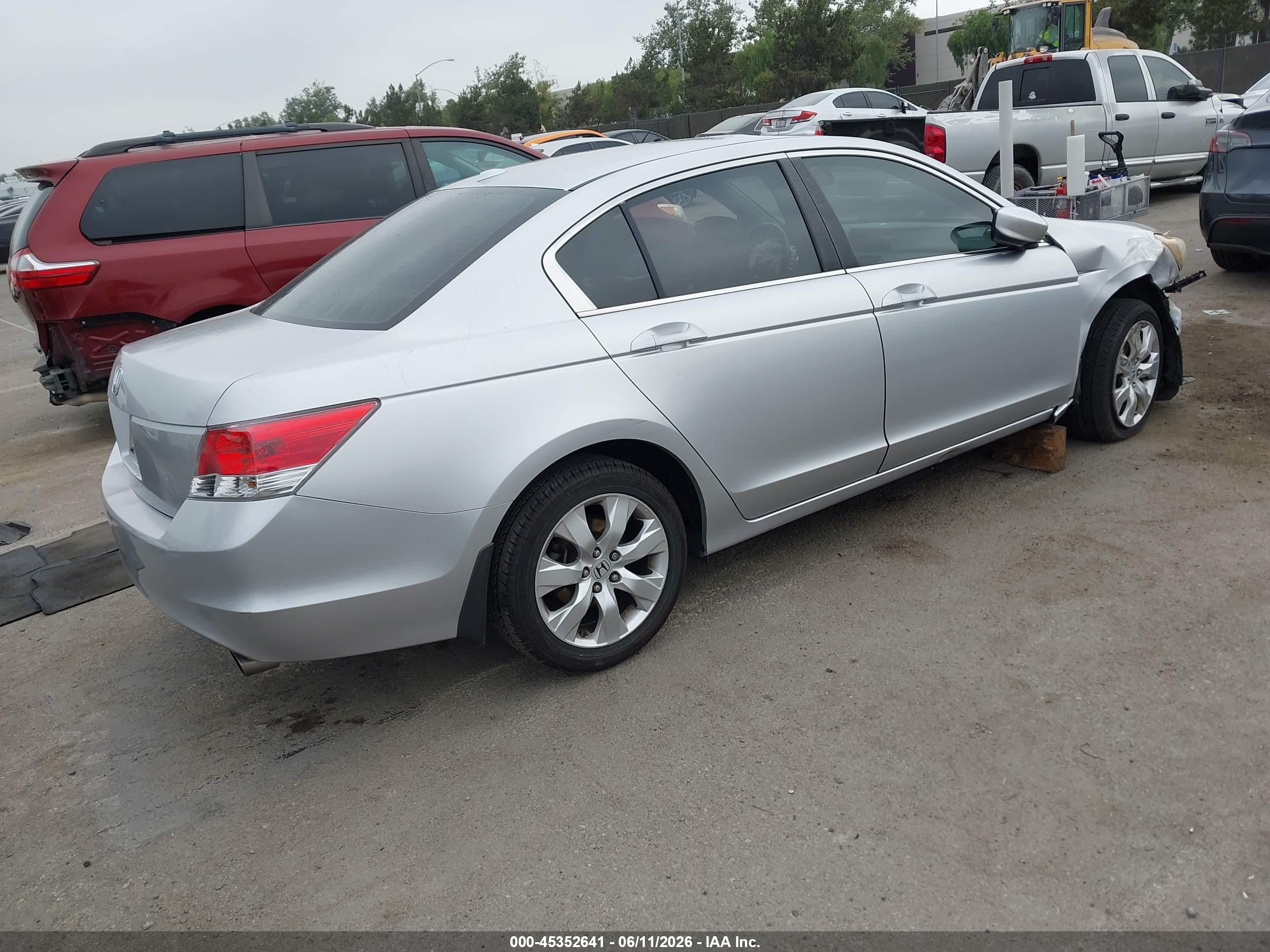 2008 Honda Accord 2.4 Ex-l Gray vin: JHMCP26858C049544