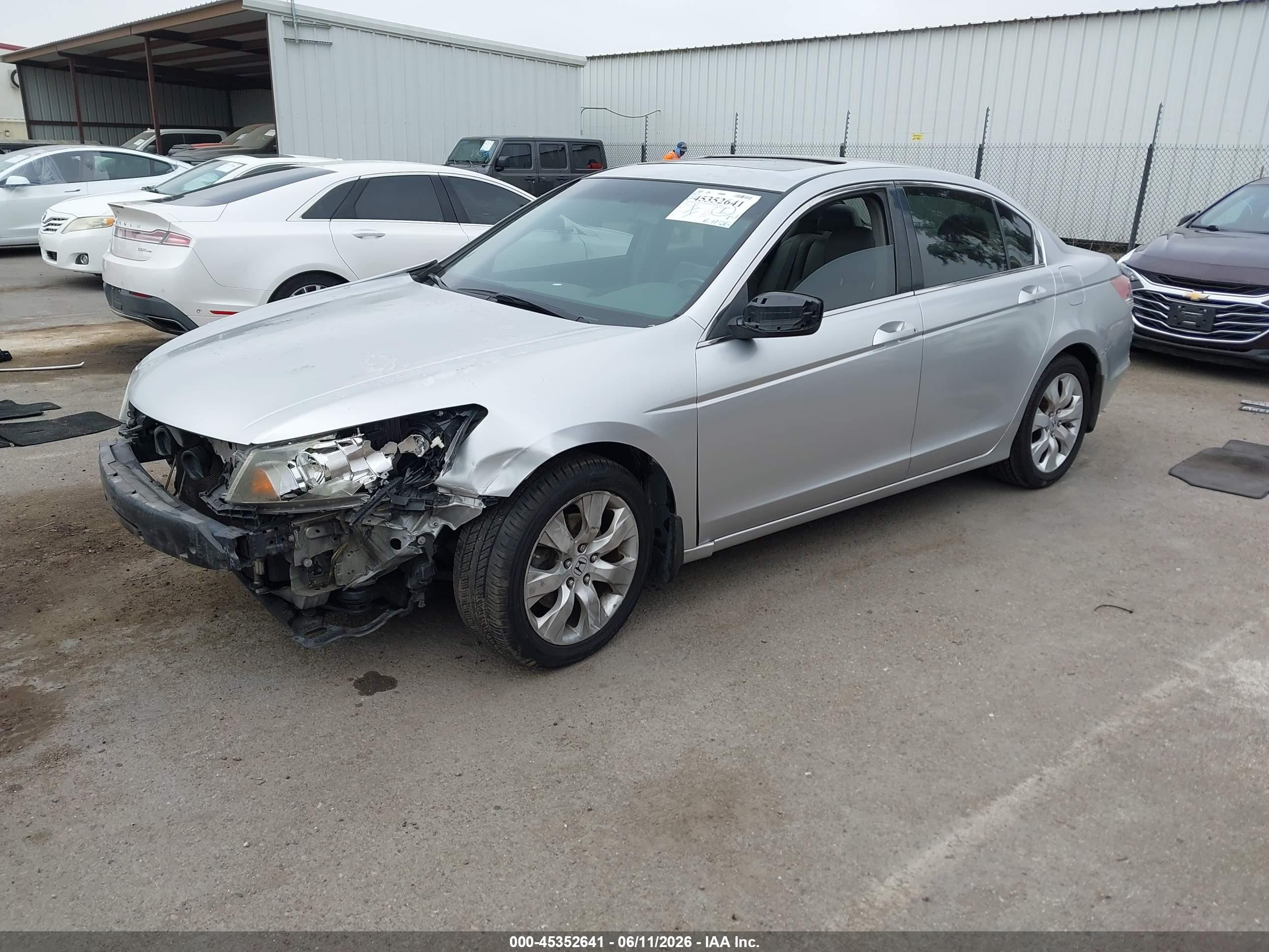 2008 Honda Accord 2.4 Ex-l Gray vin: JHMCP26858C049544