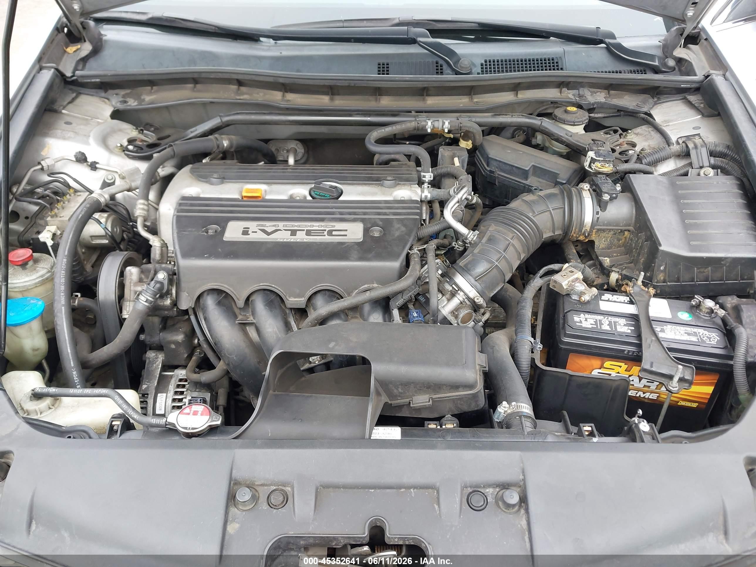 2008 Honda Accord 2.4 Ex-l Gray vin: JHMCP26858C049544