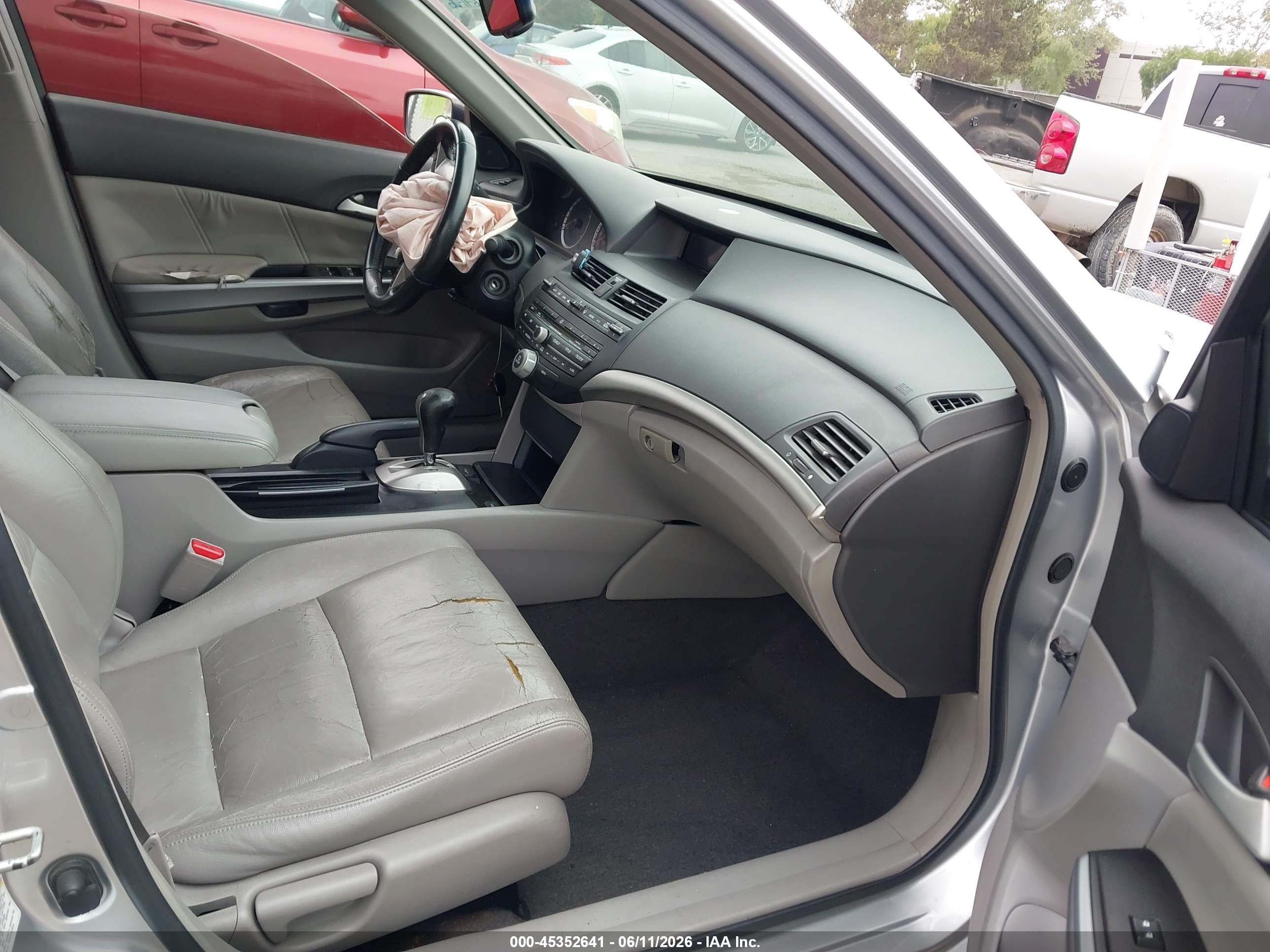 2008 Honda Accord 2.4 Ex-l Gray vin: JHMCP26858C049544