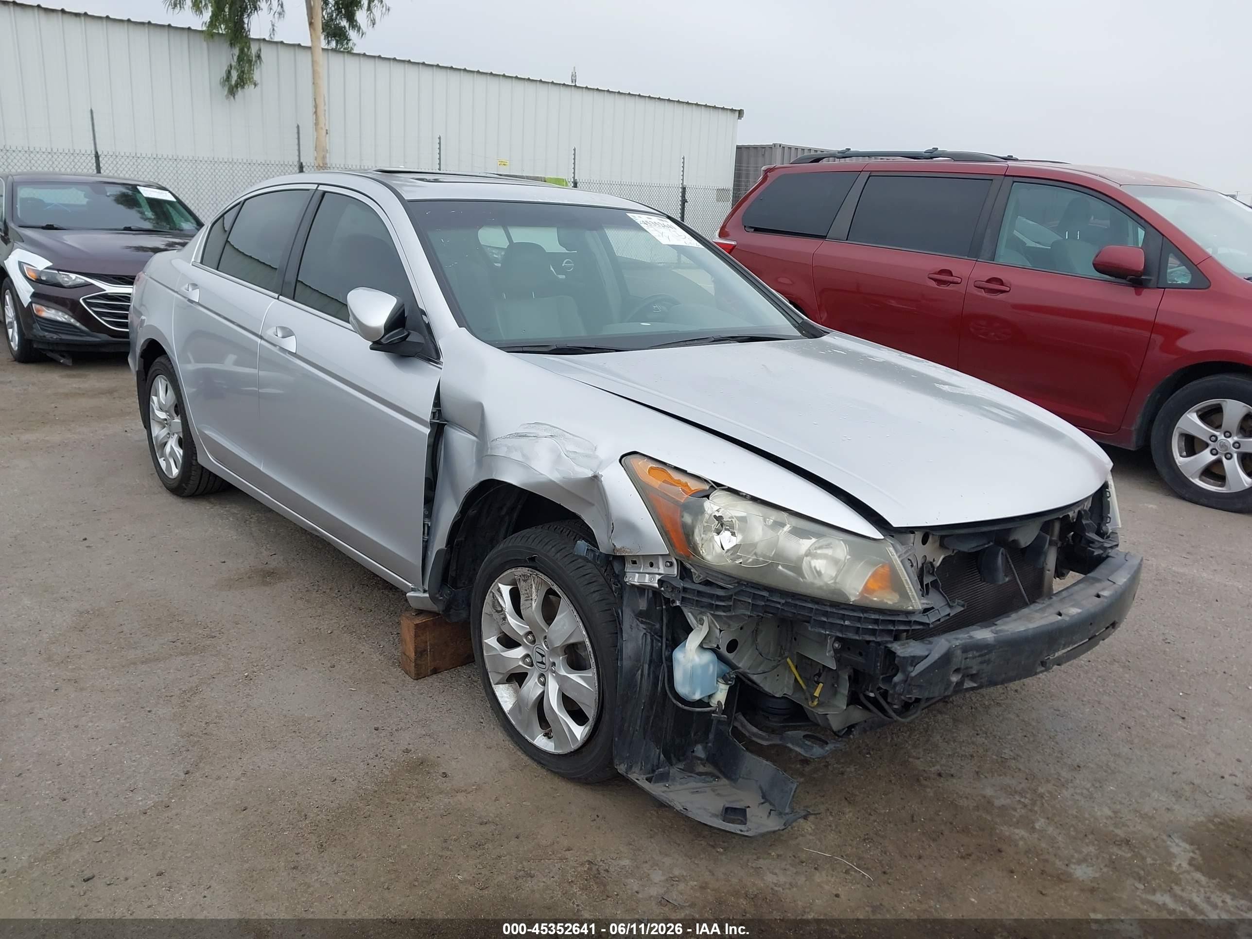 2008 Honda Accord 2.4 Ex-l Gray vin: JHMCP26858C049544