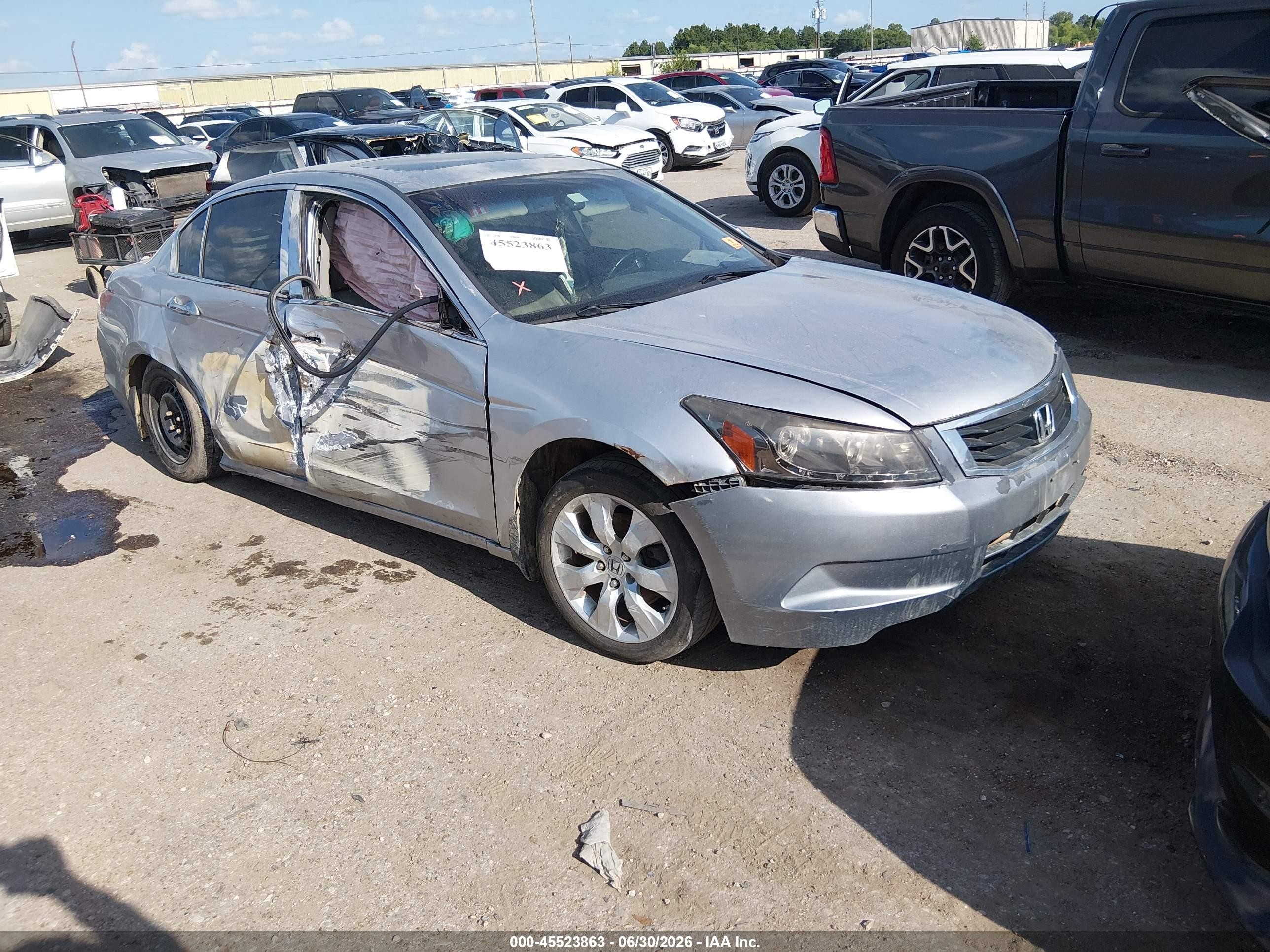 2008 Honda Accord 2.4 Ex-l Gray vin: JHMCP26868C066000
