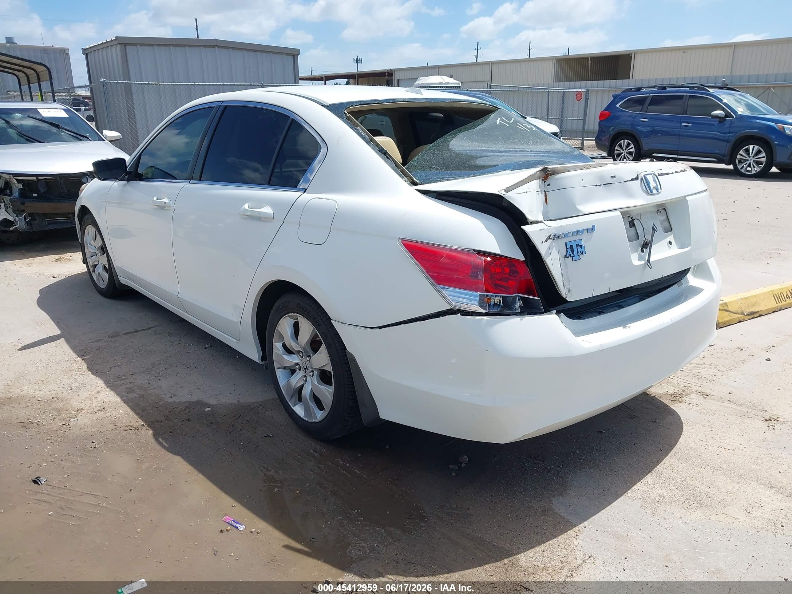 2008 Honda Accord 2.4 Ex-l White vin: JHMCP26878C022670