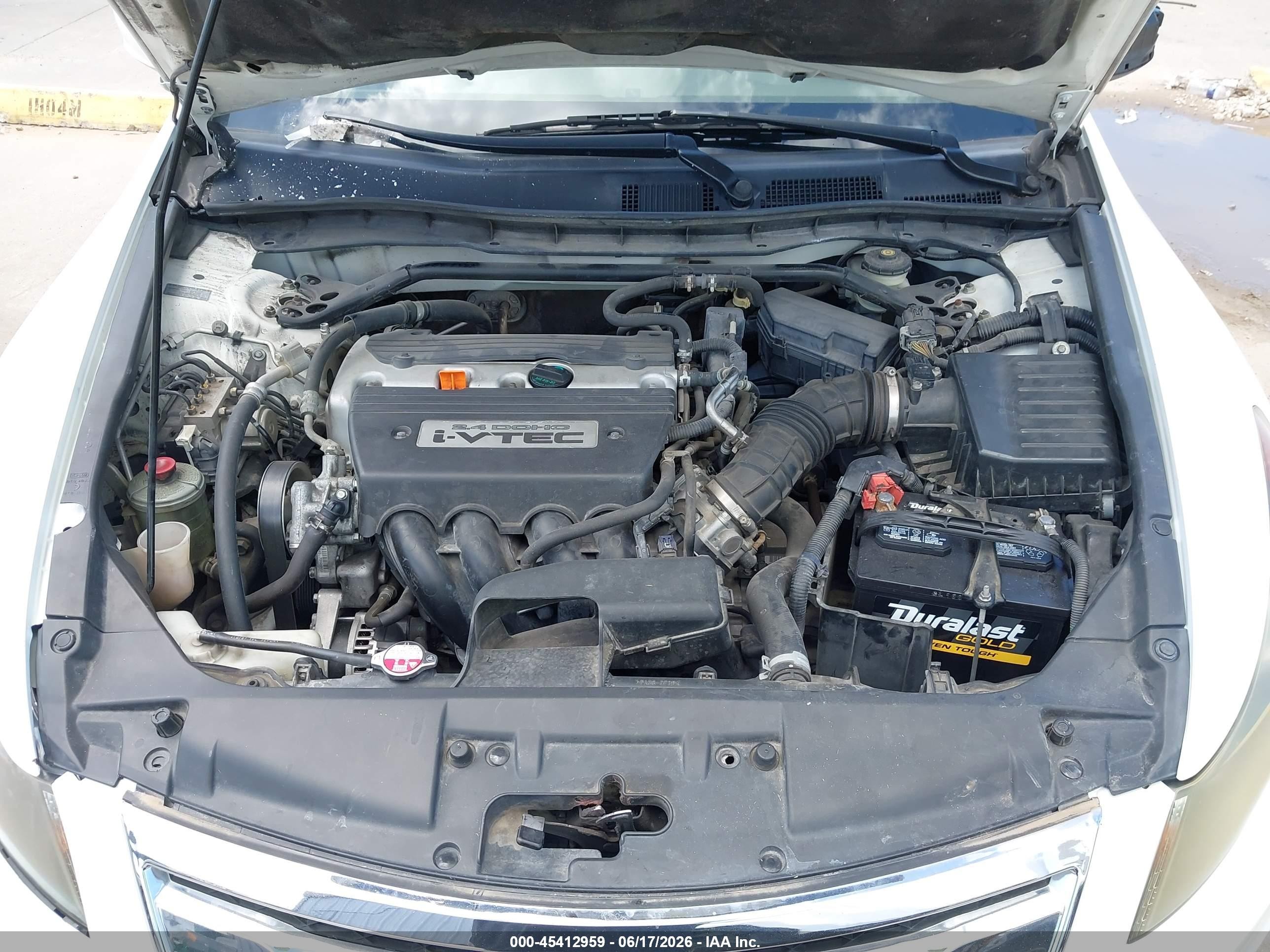 2008 Honda Accord 2.4 Ex-l White vin: JHMCP26878C022670