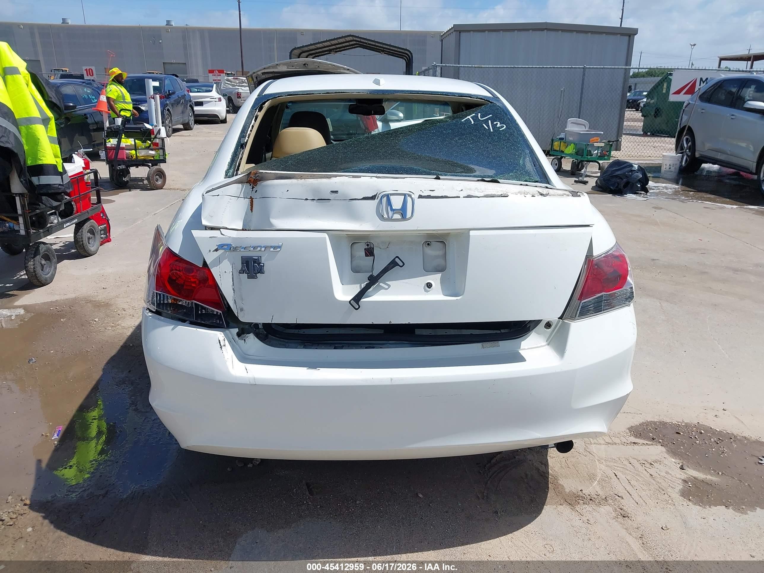2008 Honda Accord 2.4 Ex-l White vin: JHMCP26878C022670
