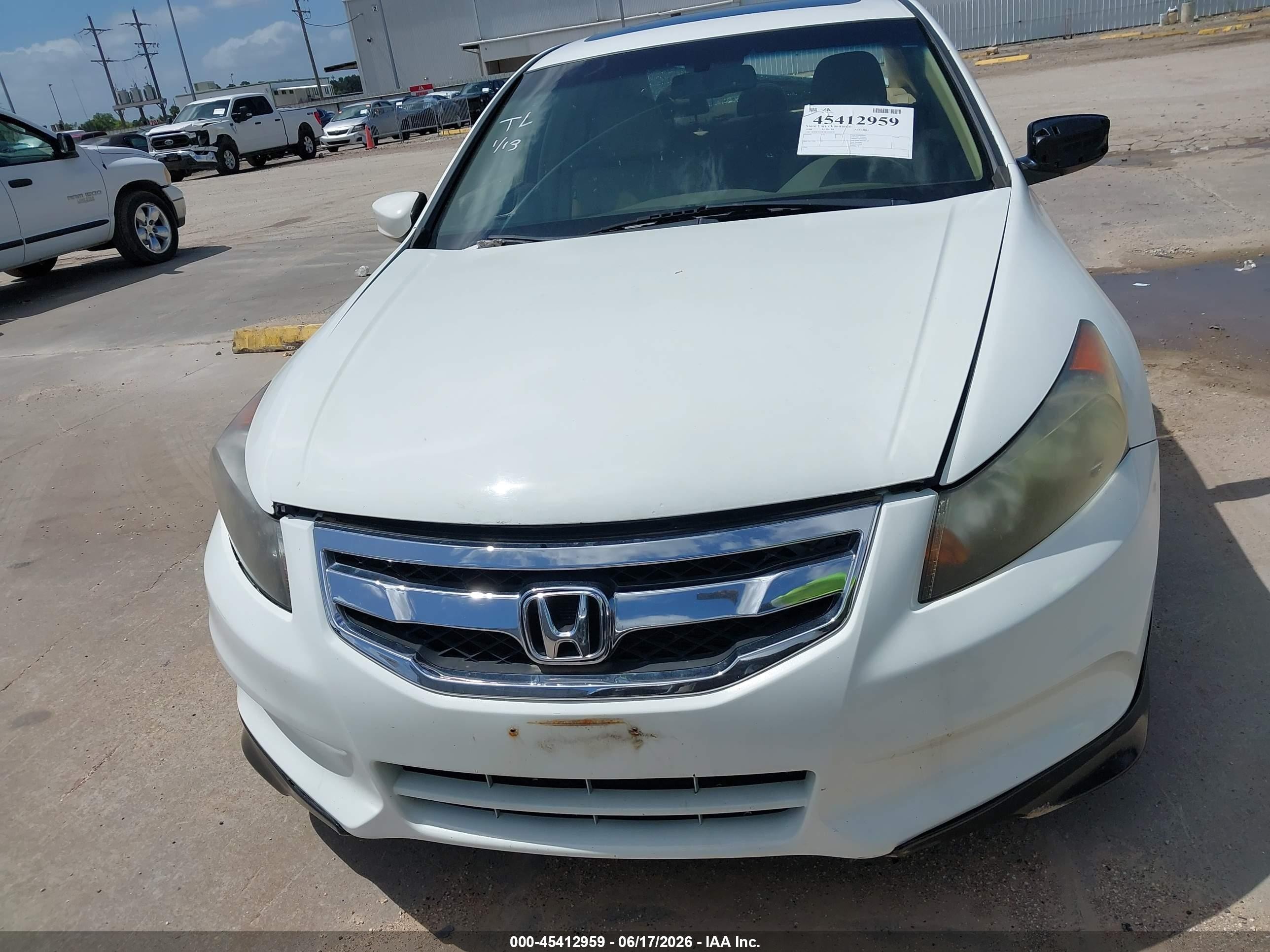 2008 Honda Accord 2.4 Ex-l White vin: JHMCP26878C022670