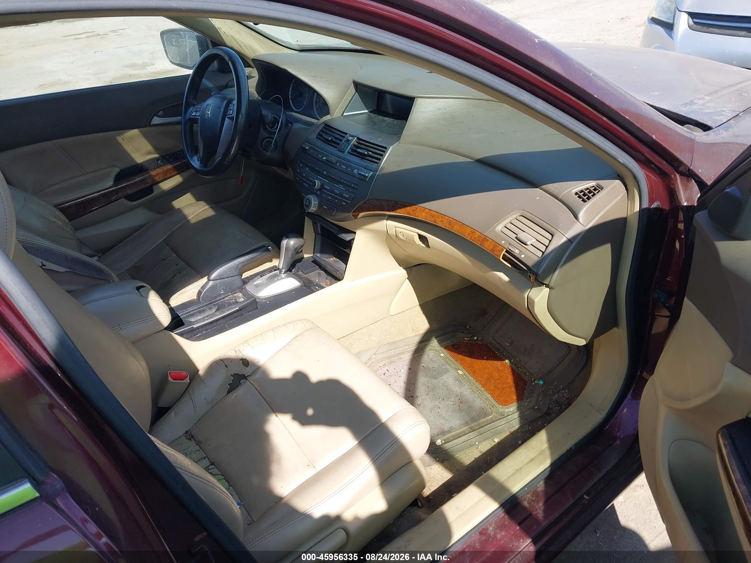 2008 Honda Accord 2.4 Ex-l Бордовый vin: JHMCP26878C043230