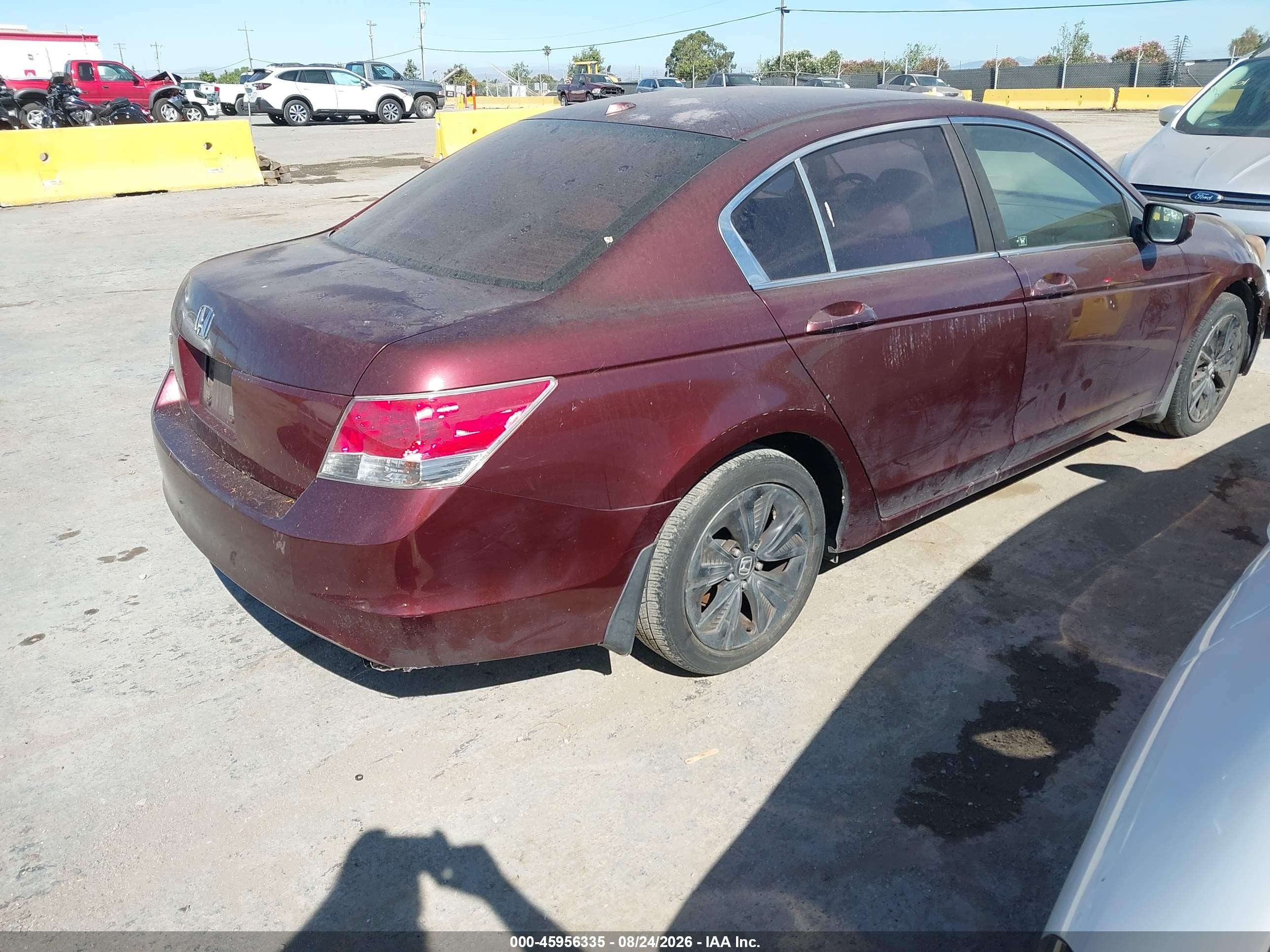 2008 Honda Accord 2.4 Ex-l Бордовый vin: JHMCP26878C043230