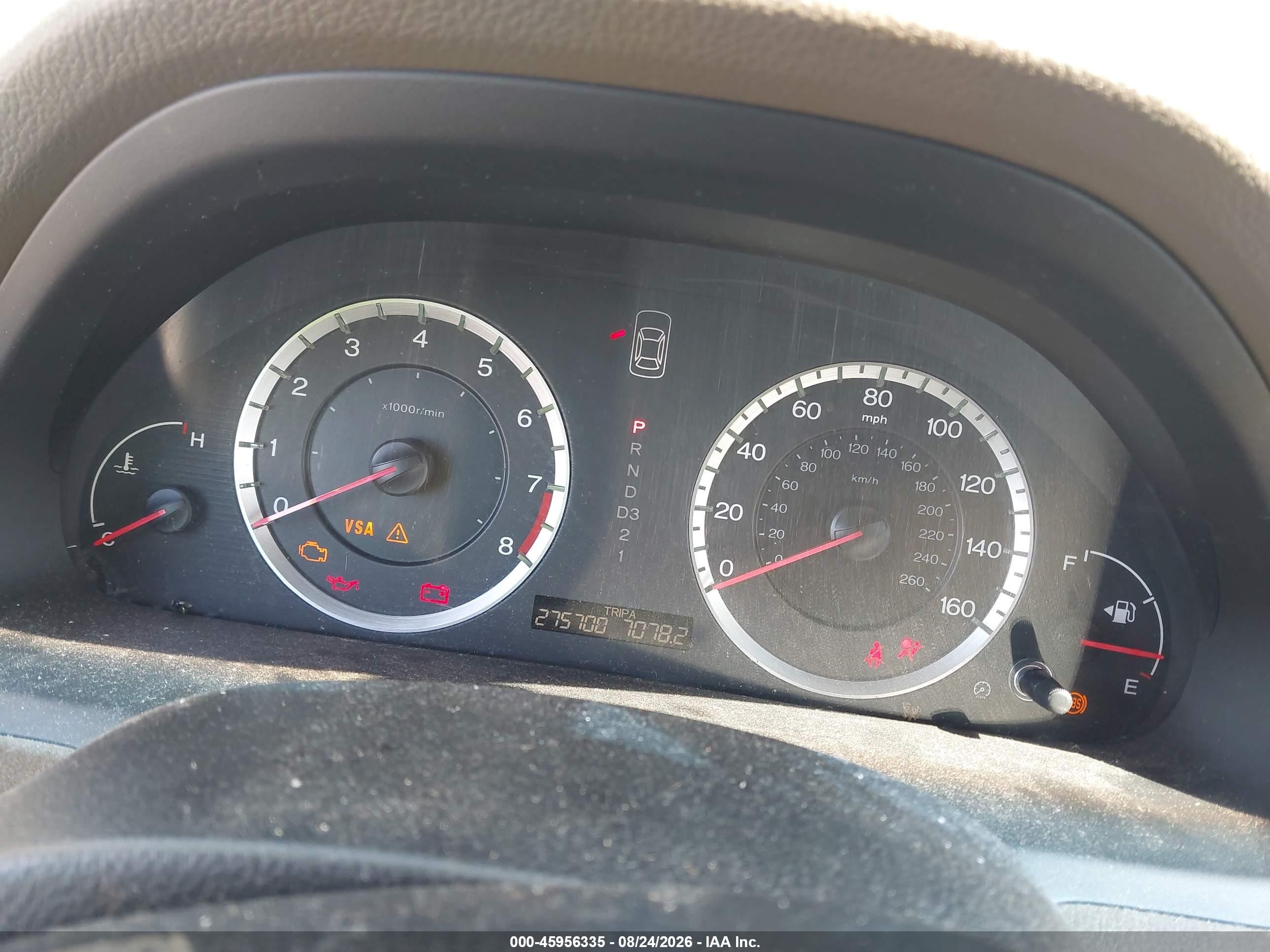 2008 Honda Accord 2.4 Ex-l Бордовый vin: JHMCP26878C043230