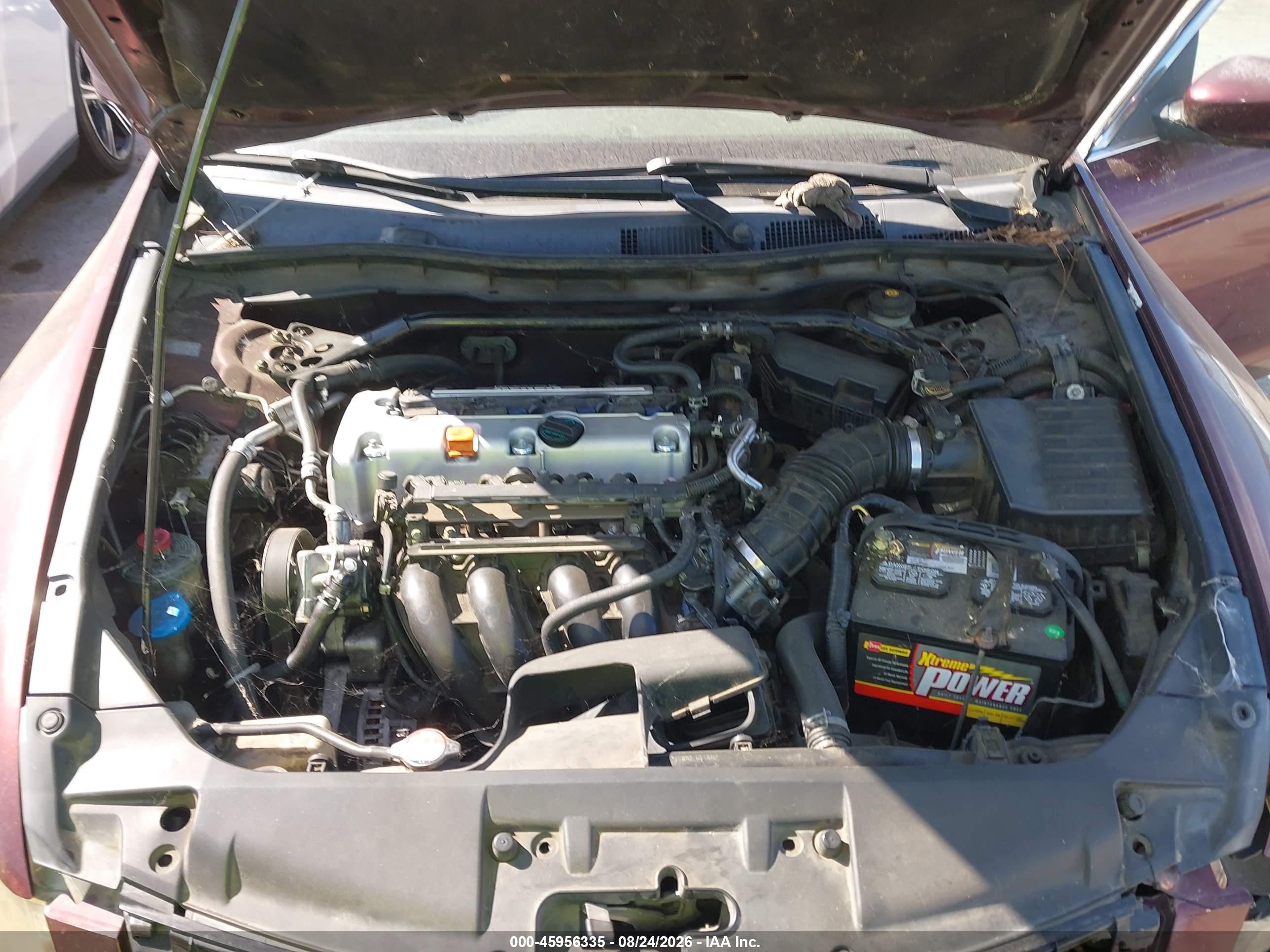 2008 Honda Accord 2.4 Ex-l Бордовый vin: JHMCP26878C043230