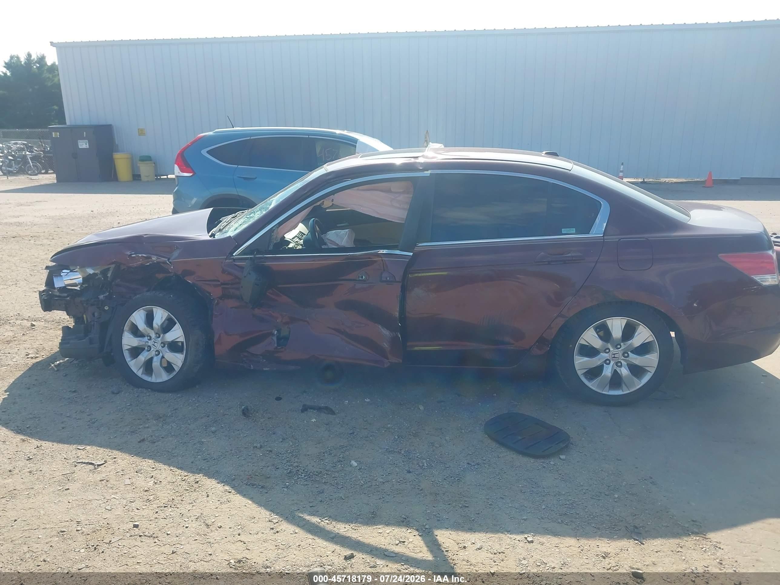 2008 Honda Accord 2.4 Ex-l Maroon vin: JHMCP26878C047231
