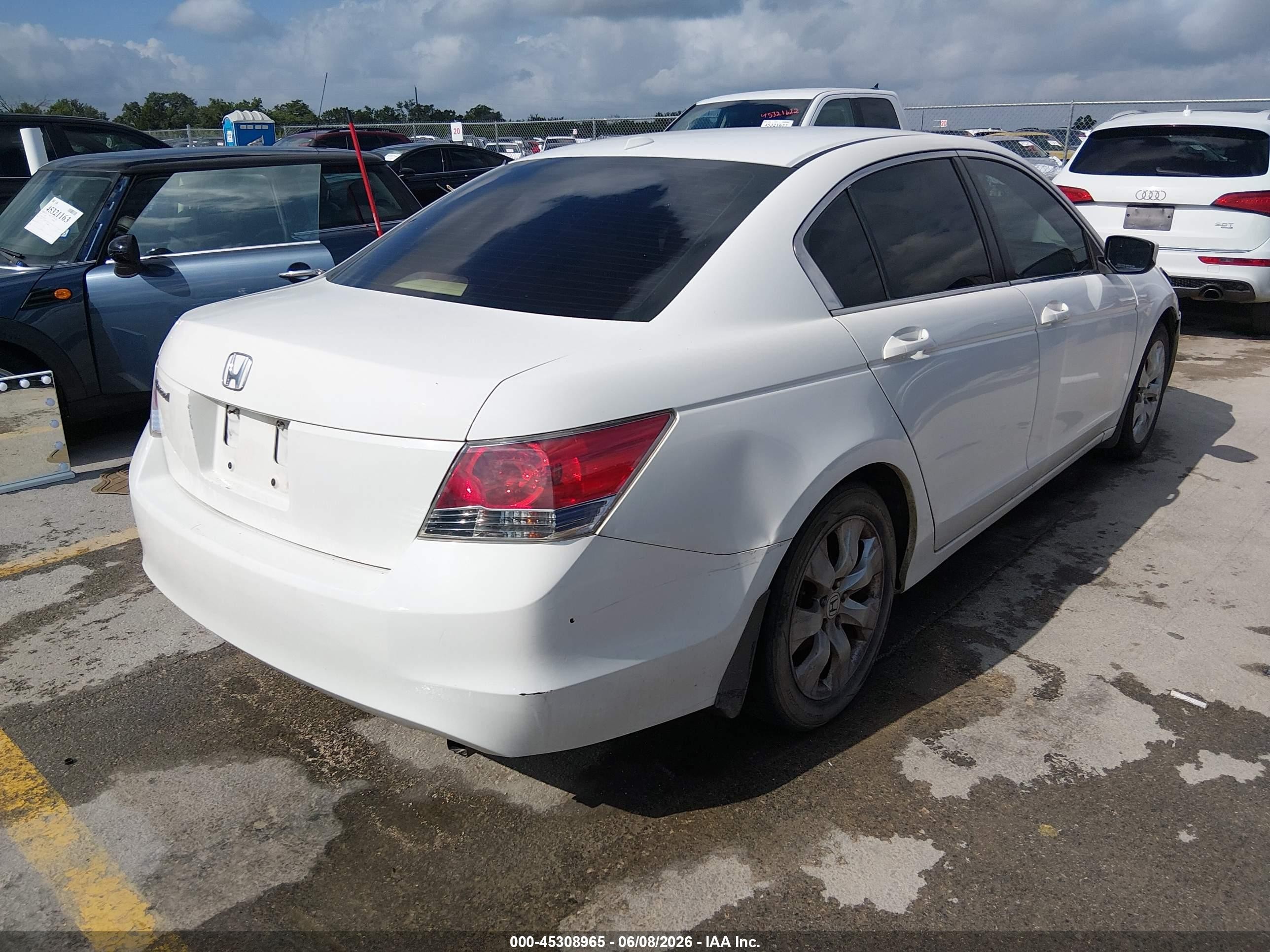2008 Honda Accord 2.4 Ex-l White vin: JHMCP26878C068970