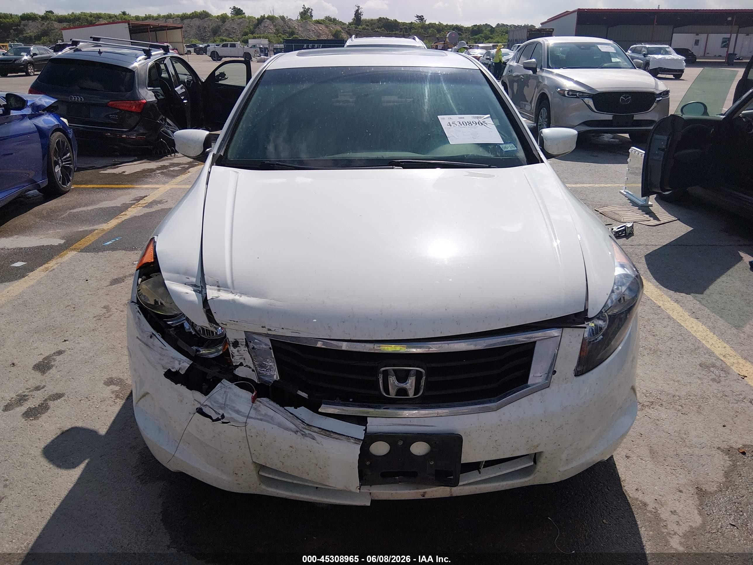 2008 Honda Accord 2.4 Ex-l White vin: JHMCP26878C068970