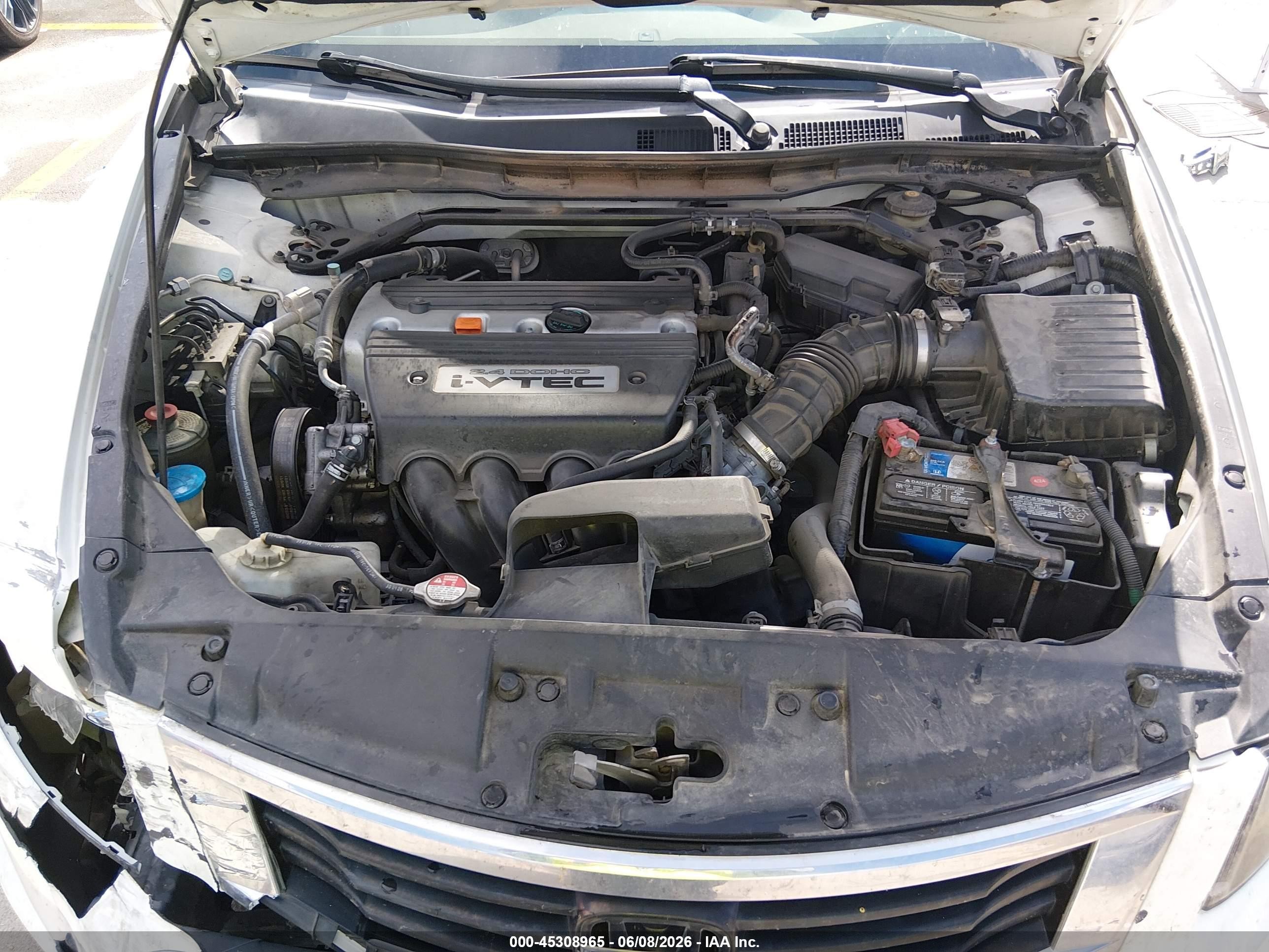 2008 Honda Accord 2.4 Ex-l White vin: JHMCP26878C068970