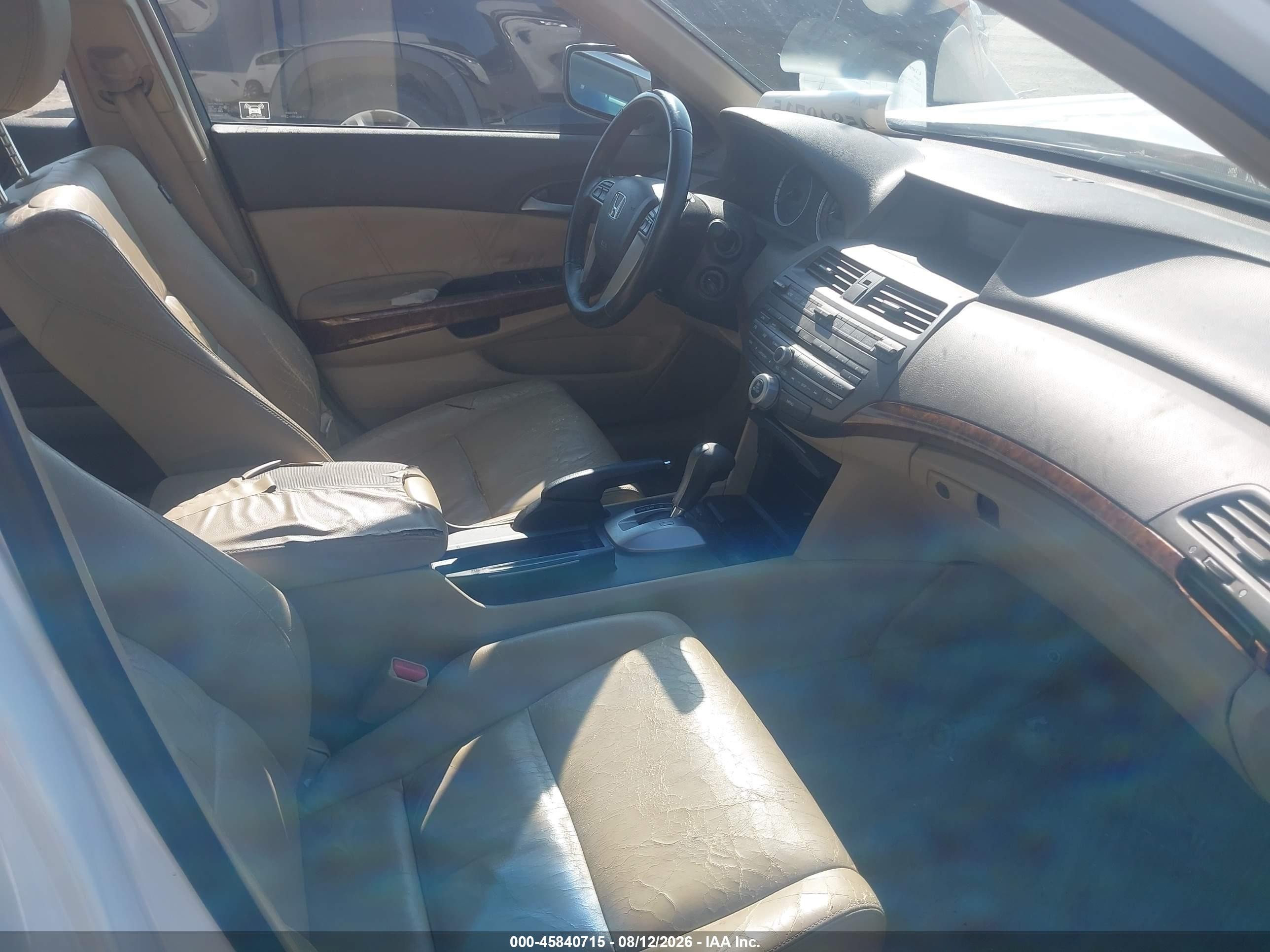 2008 Honda Accord 2.4 Ex-l White vin: JHMCP26888C009975