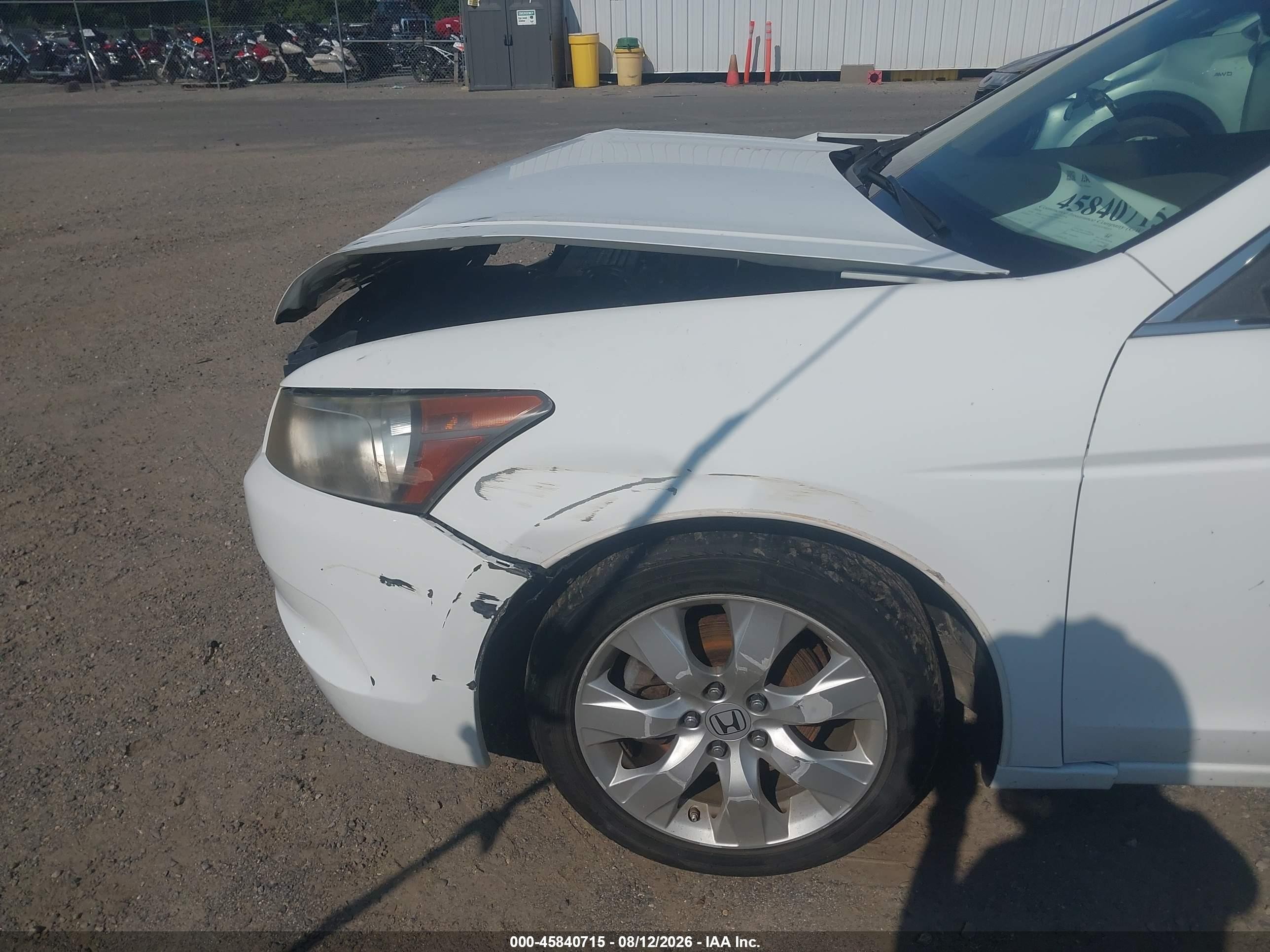 2008 Honda Accord 2.4 Ex-l White vin: JHMCP26888C009975