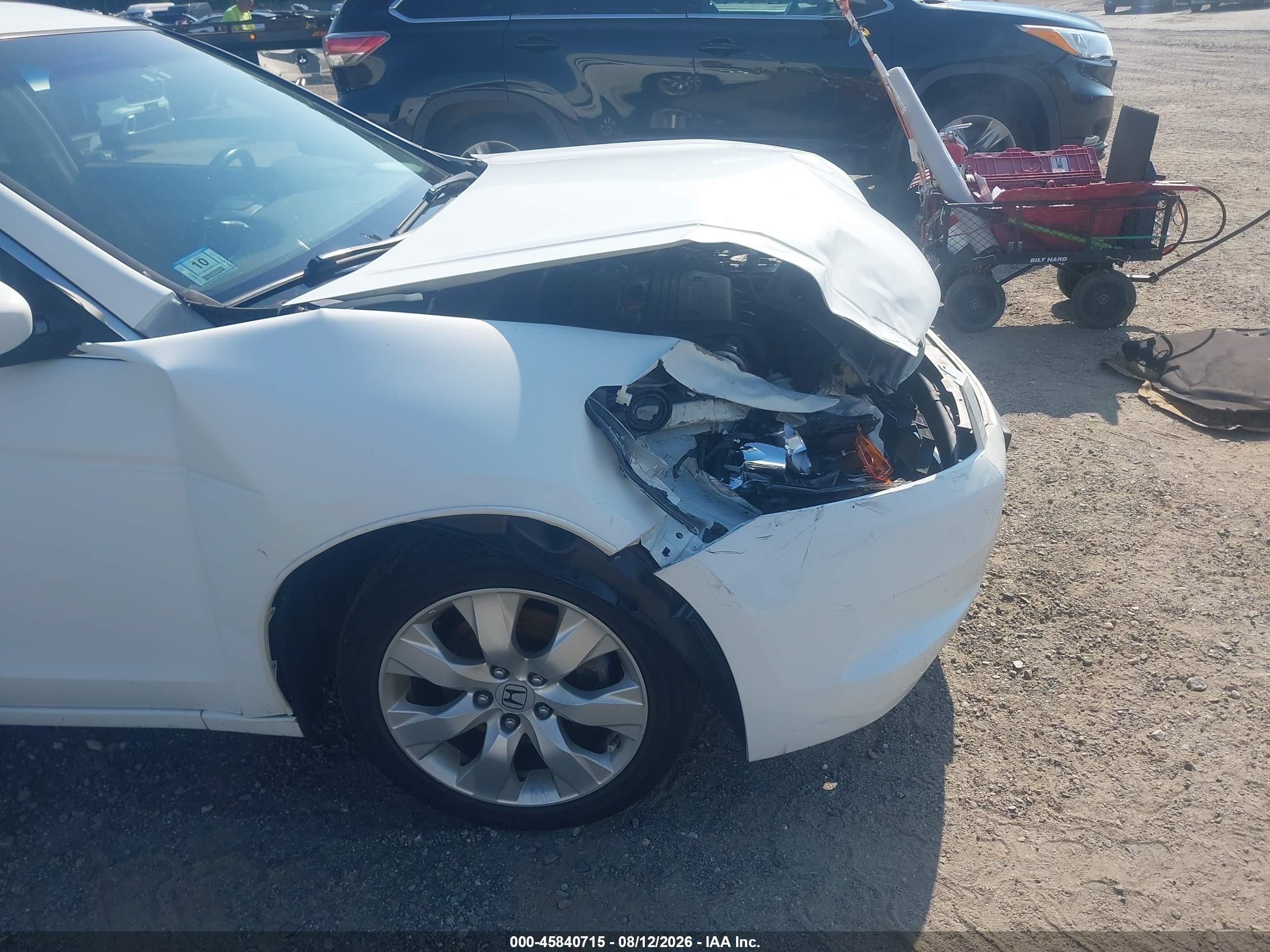2008 Honda Accord 2.4 Ex-l White vin: JHMCP26888C009975