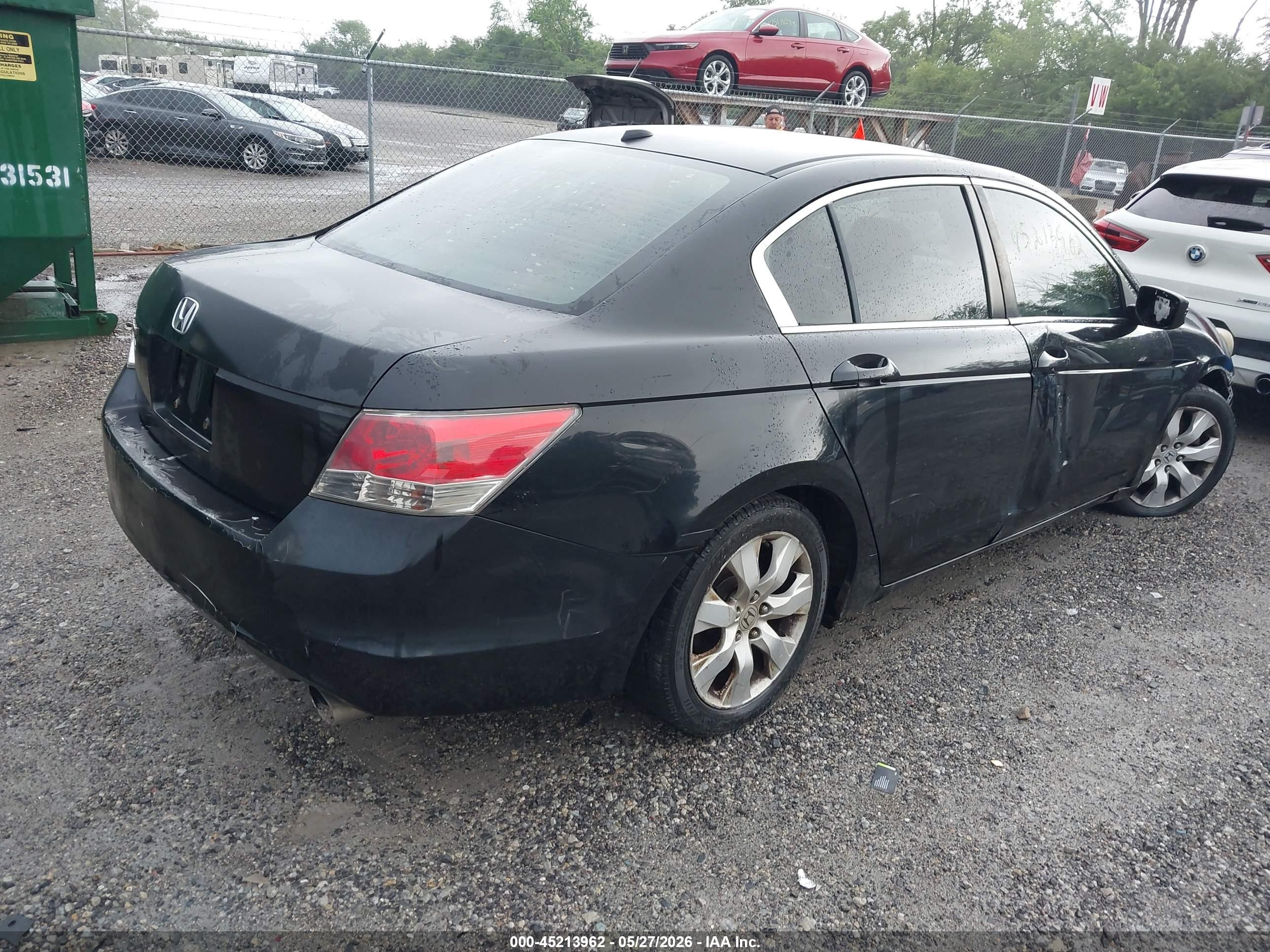 2008 Honda Accord 2.4 Ex-l Black vin: JHMCP26888C024198