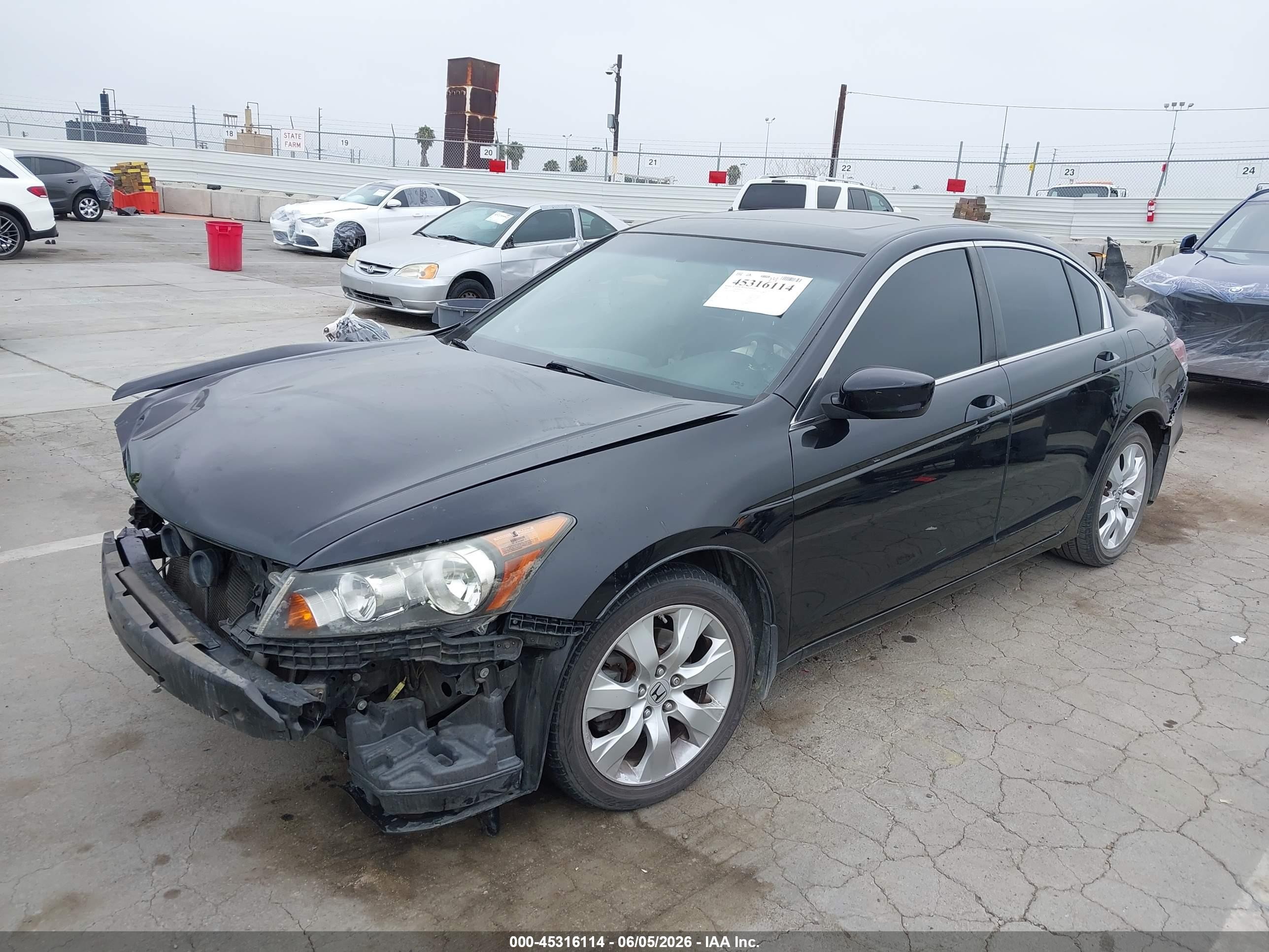 2008 Honda Accord 2.4 Ex-l Black vin: JHMCP26888C064832