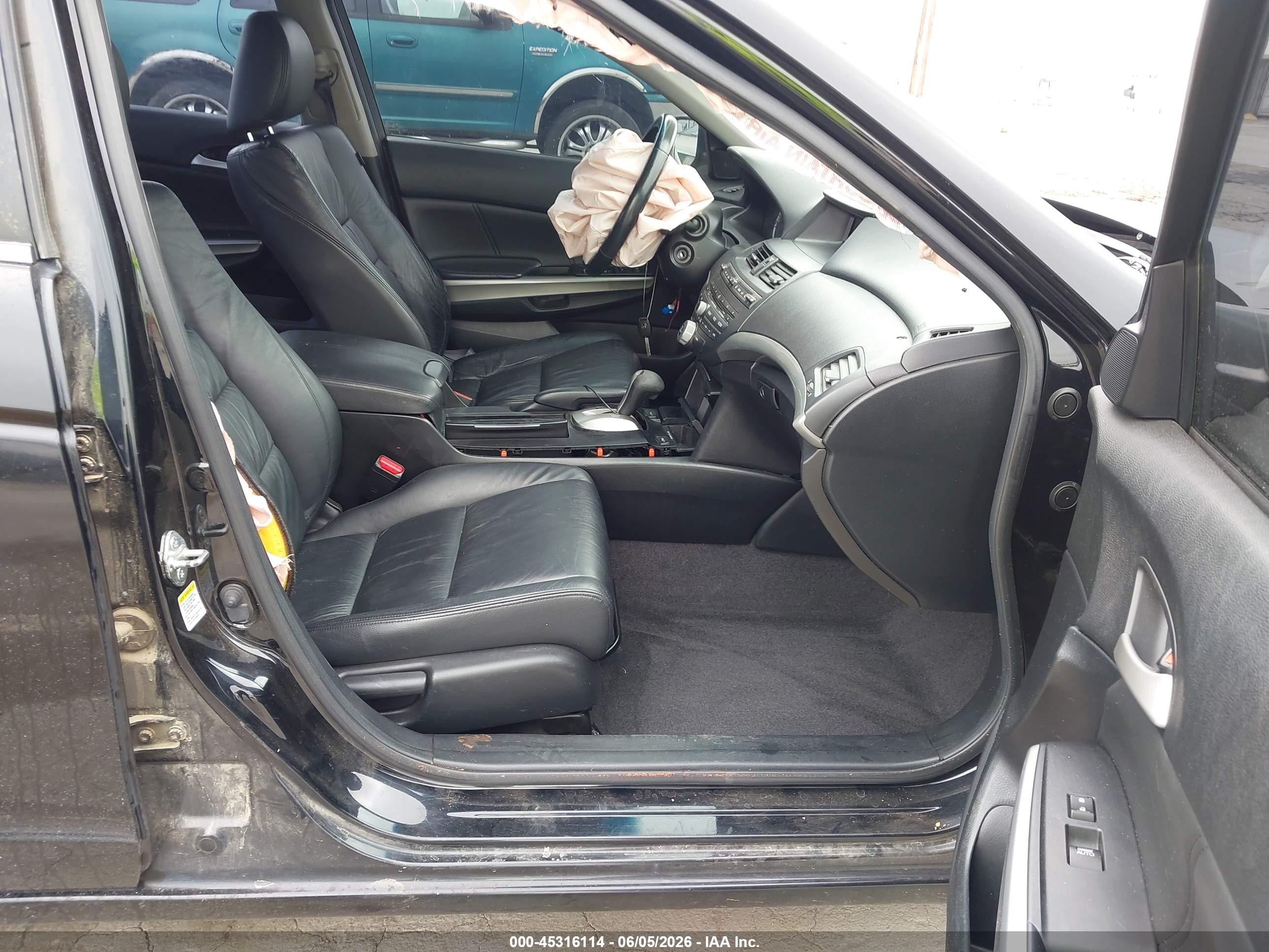 2008 Honda Accord 2.4 Ex-l Black vin: JHMCP26888C064832