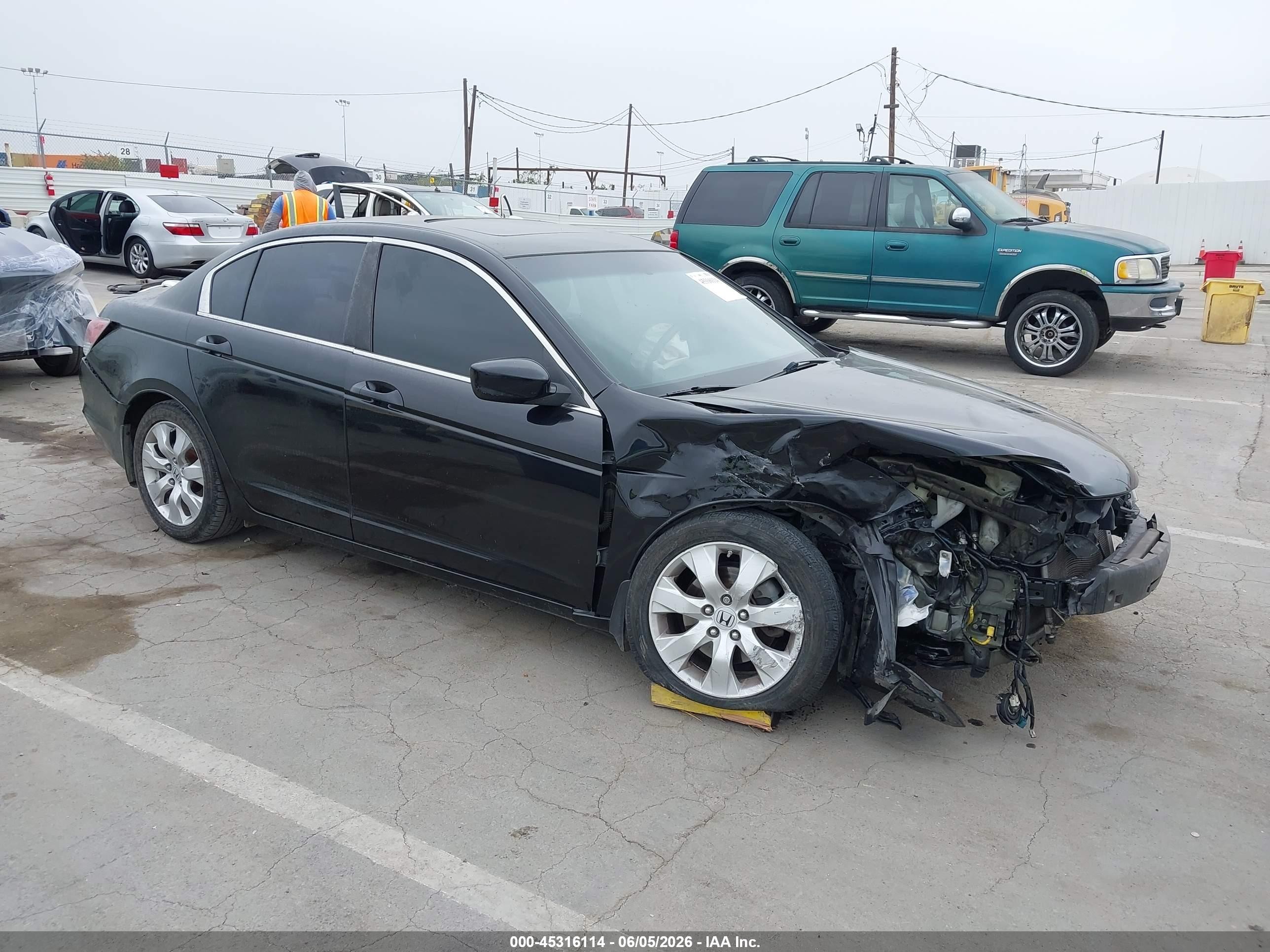 2008 Honda Accord 2.4 Ex-l Black vin: JHMCP26888C064832