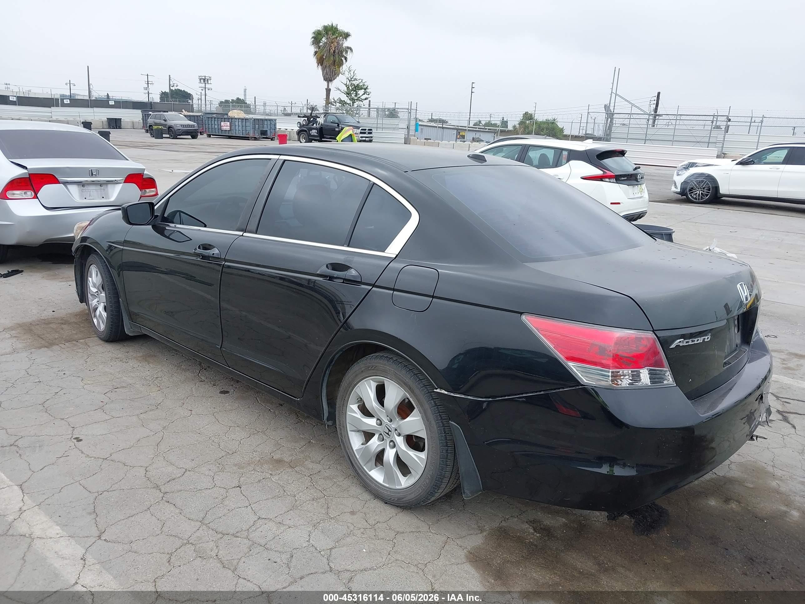 2008 Honda Accord 2.4 Ex-l Black vin: JHMCP26888C064832