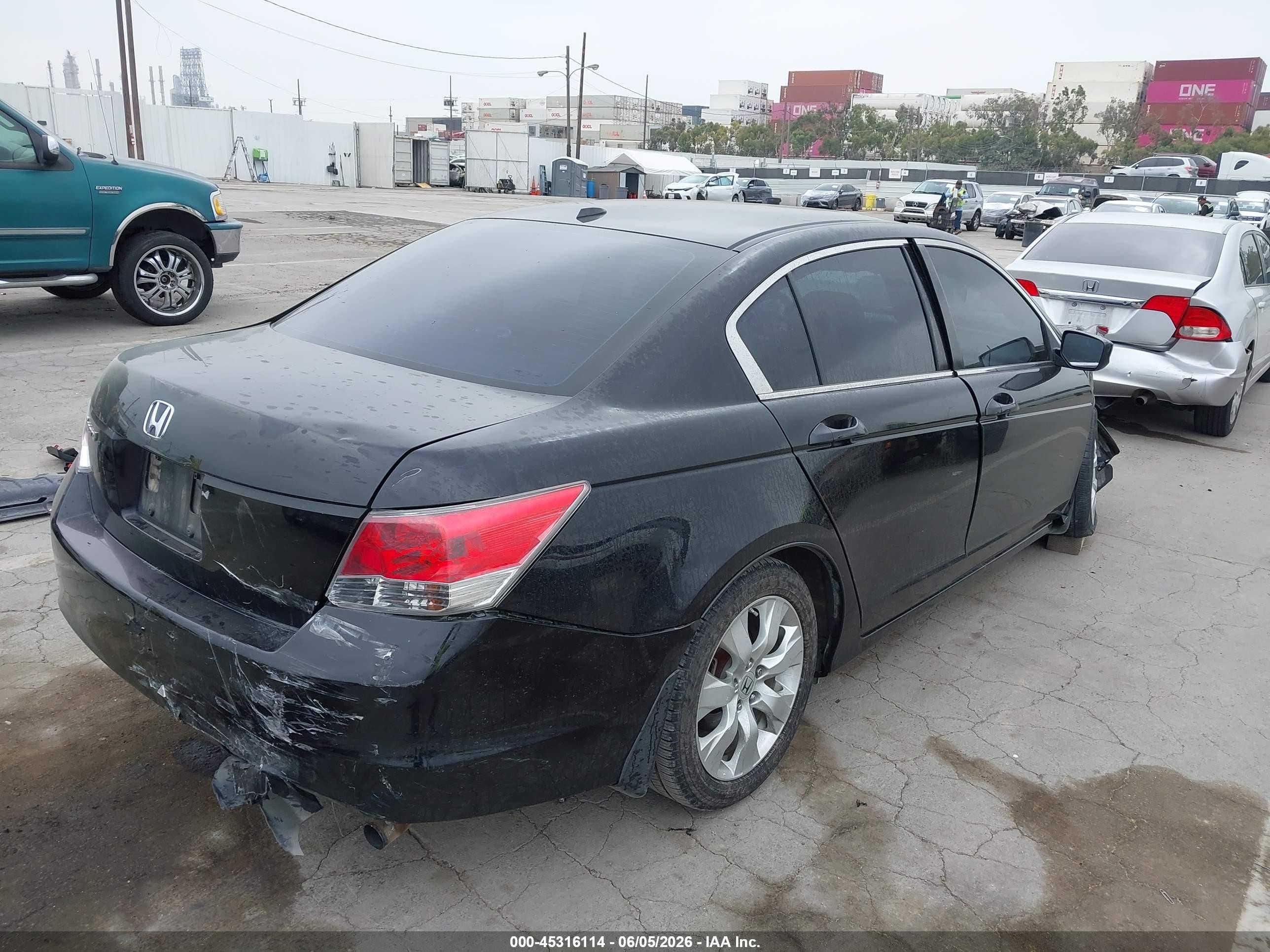 2008 Honda Accord 2.4 Ex-l Black vin: JHMCP26888C064832