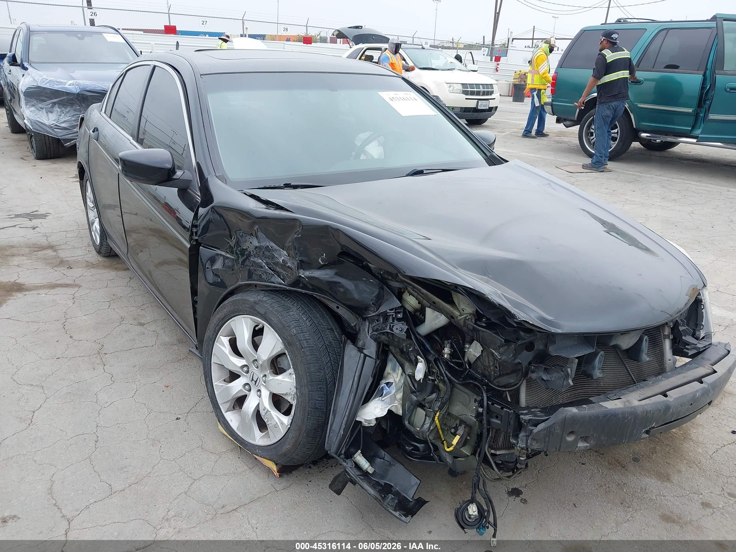 2008 Honda Accord 2.4 Ex-l Black vin: JHMCP26888C064832