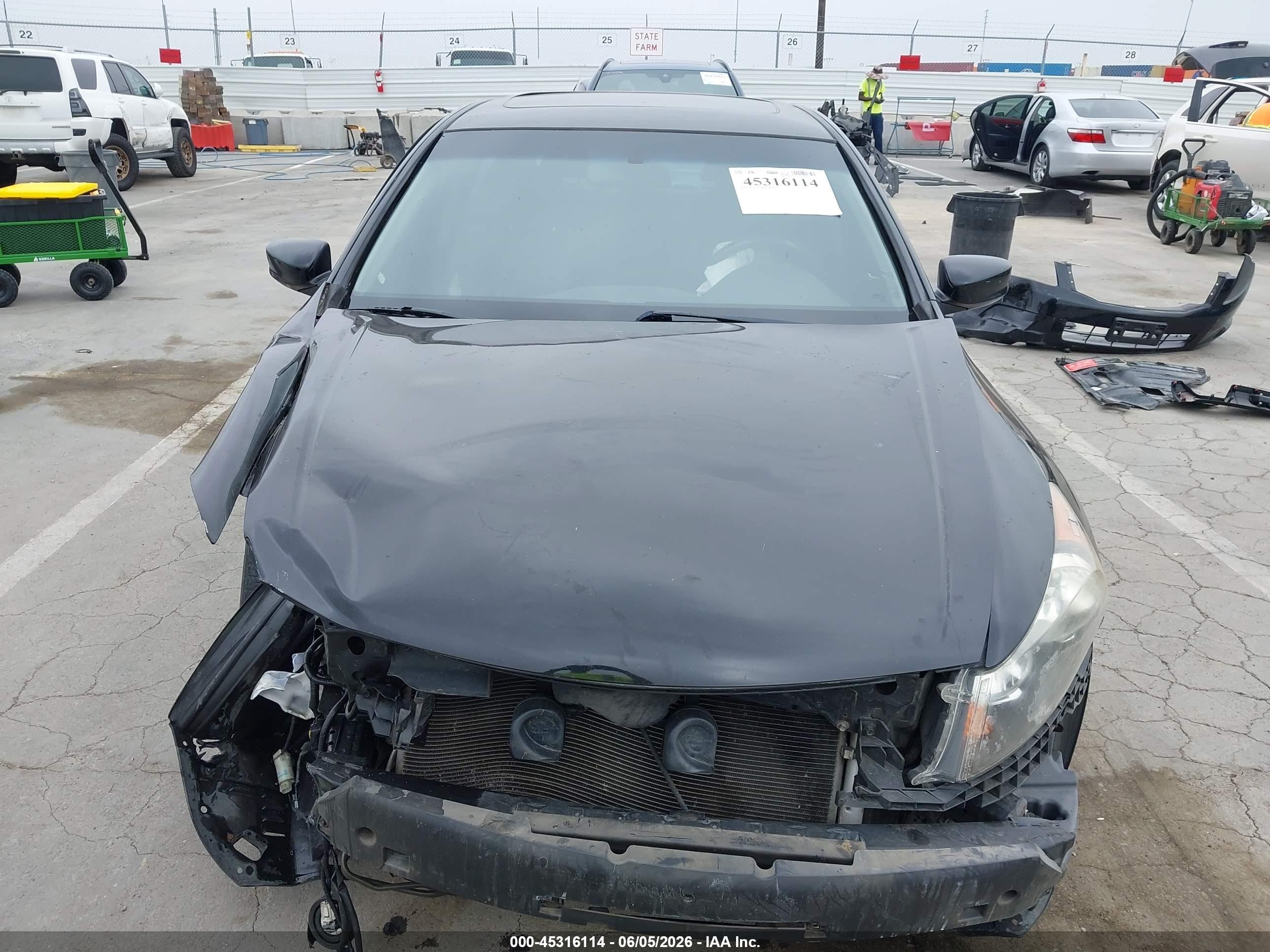 2008 Honda Accord 2.4 Ex-l Black vin: JHMCP26888C064832