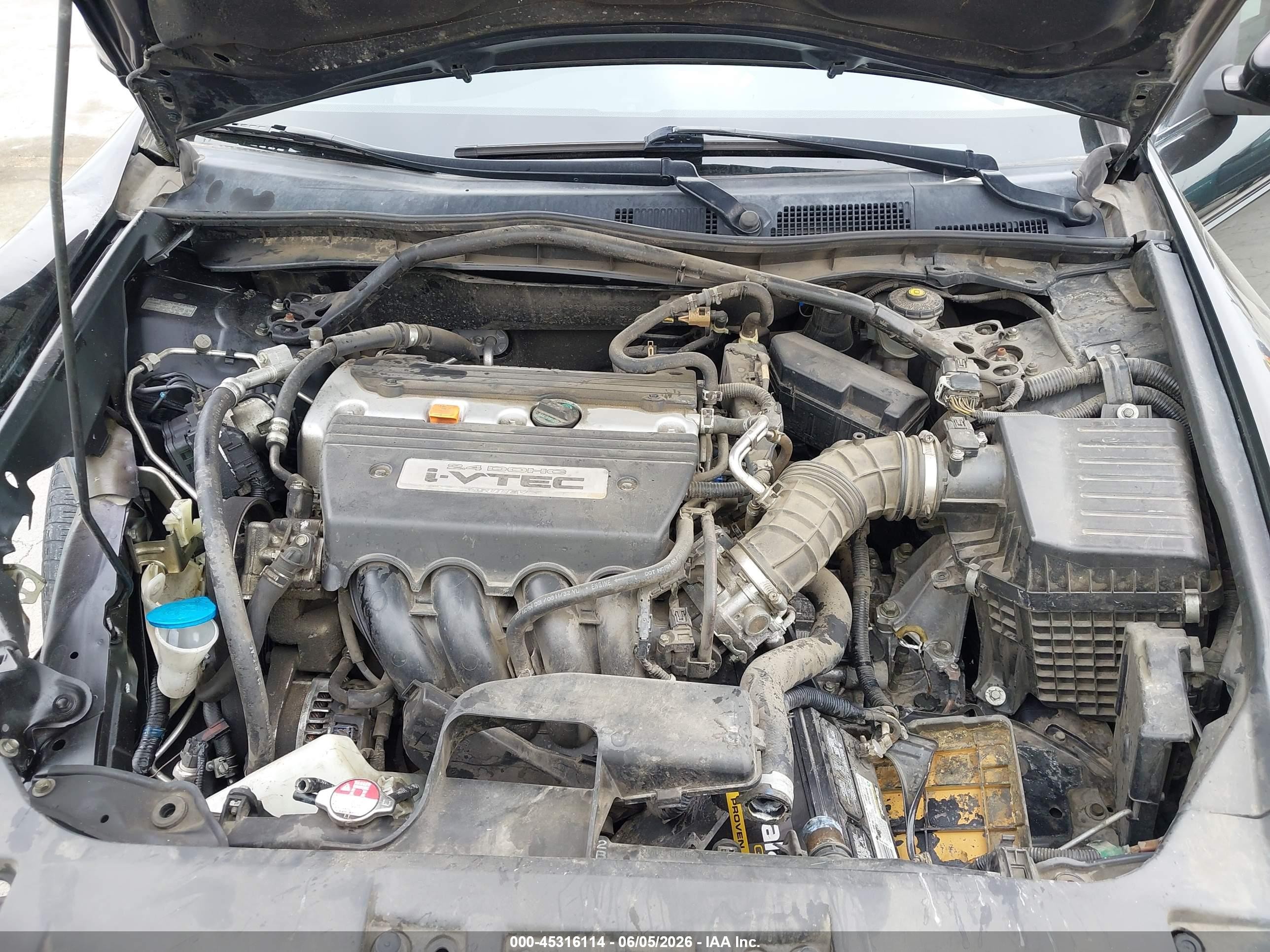 2008 Honda Accord 2.4 Ex-l Black vin: JHMCP26888C064832